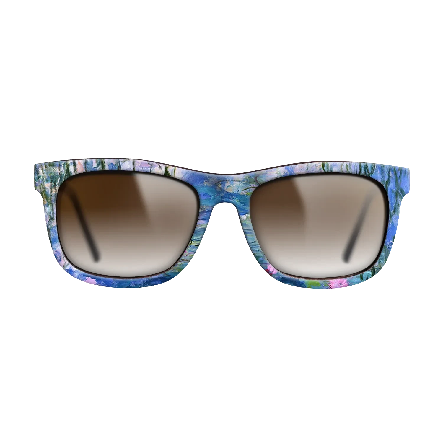 Oil Painting on Straight Grain Walnut: Rococo - Water Lilies, 1916 - 1919 - Claude Monet - The Hero - Square - 1028 - SIRIS wood optic