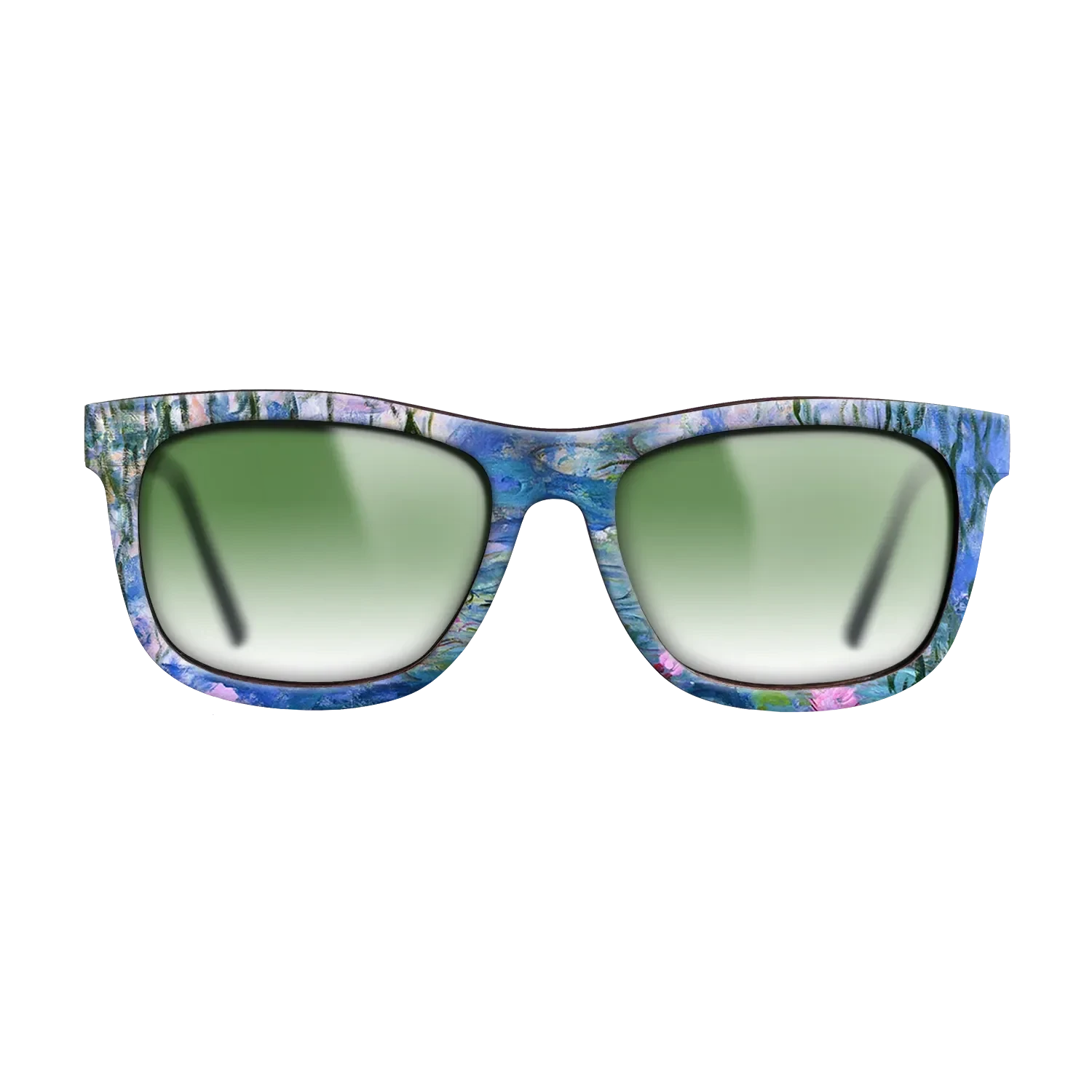 Oil Painting on Straight Grain Walnut: Rococo - Water Lilies, 1916 - 1919 - Claude Monet - The Hero - Square - 1028 - SIRIS wood optic