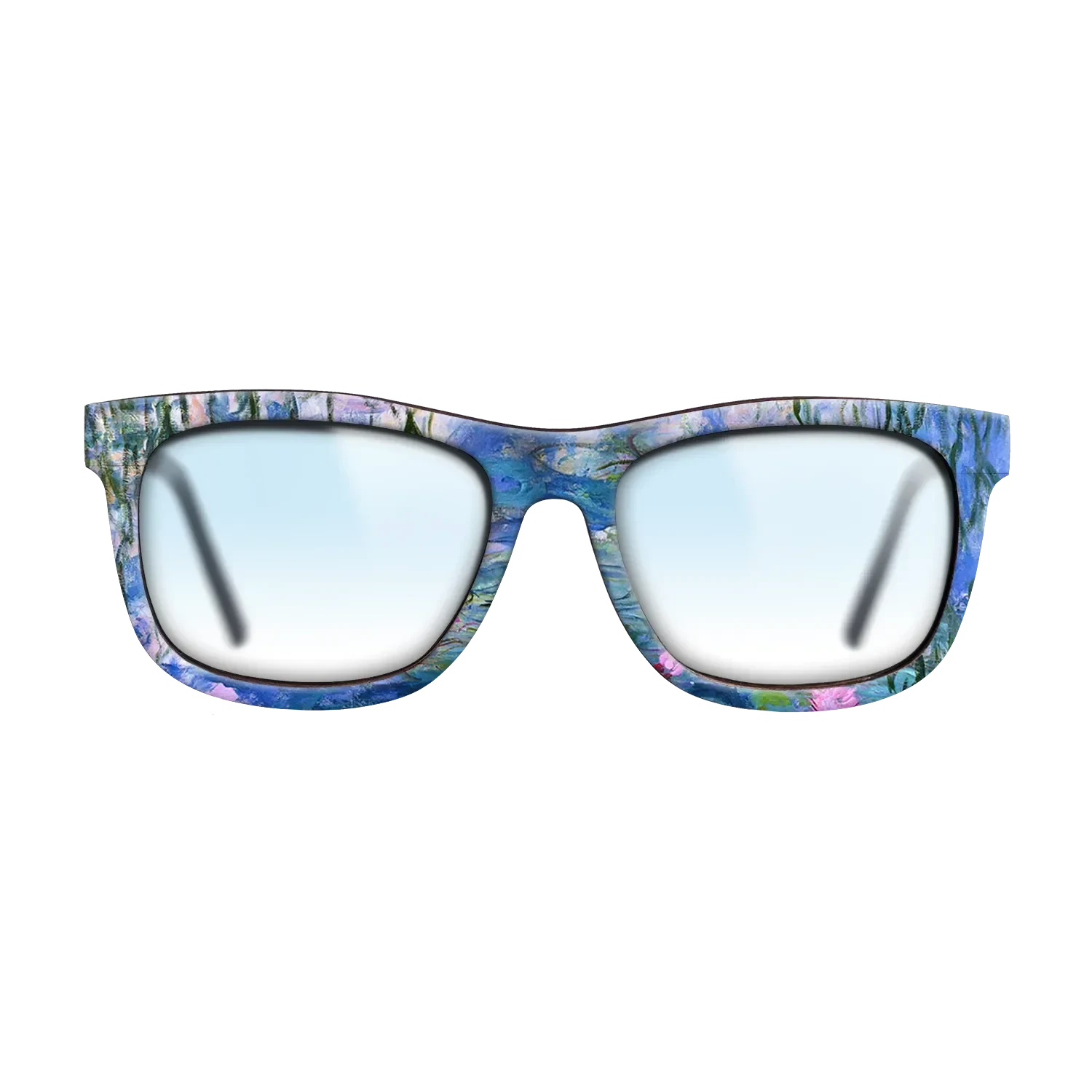 Oil Painting on Straight Grain Walnut: Rococo - Water Lilies, 1916 - 1919 - Claude Monet - The Hero - Square - 1028 - SIRIS wood optic