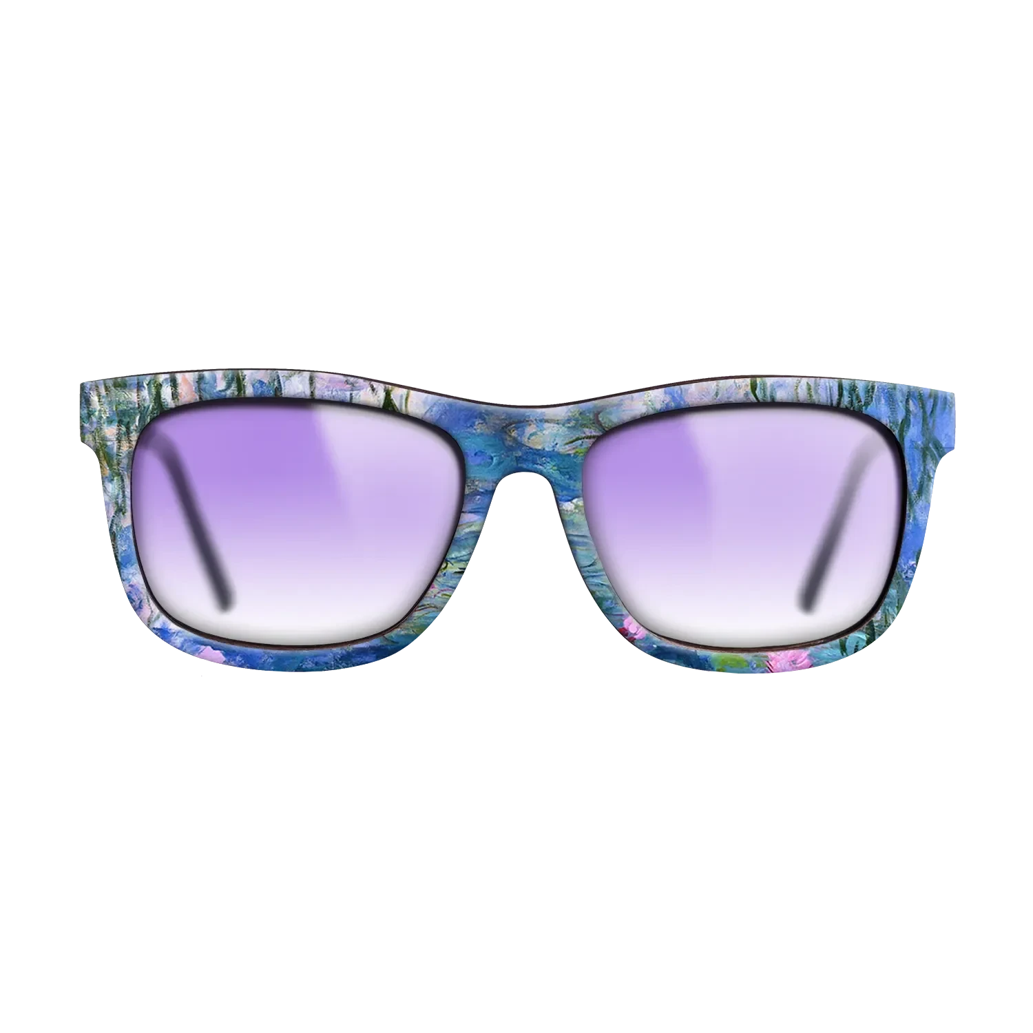 Oil Painting on Straight Grain Walnut: Rococo - Water Lilies, 1916 - 1919 - Claude Monet - The Hero - Square - 1028 - SIRIS wood optic