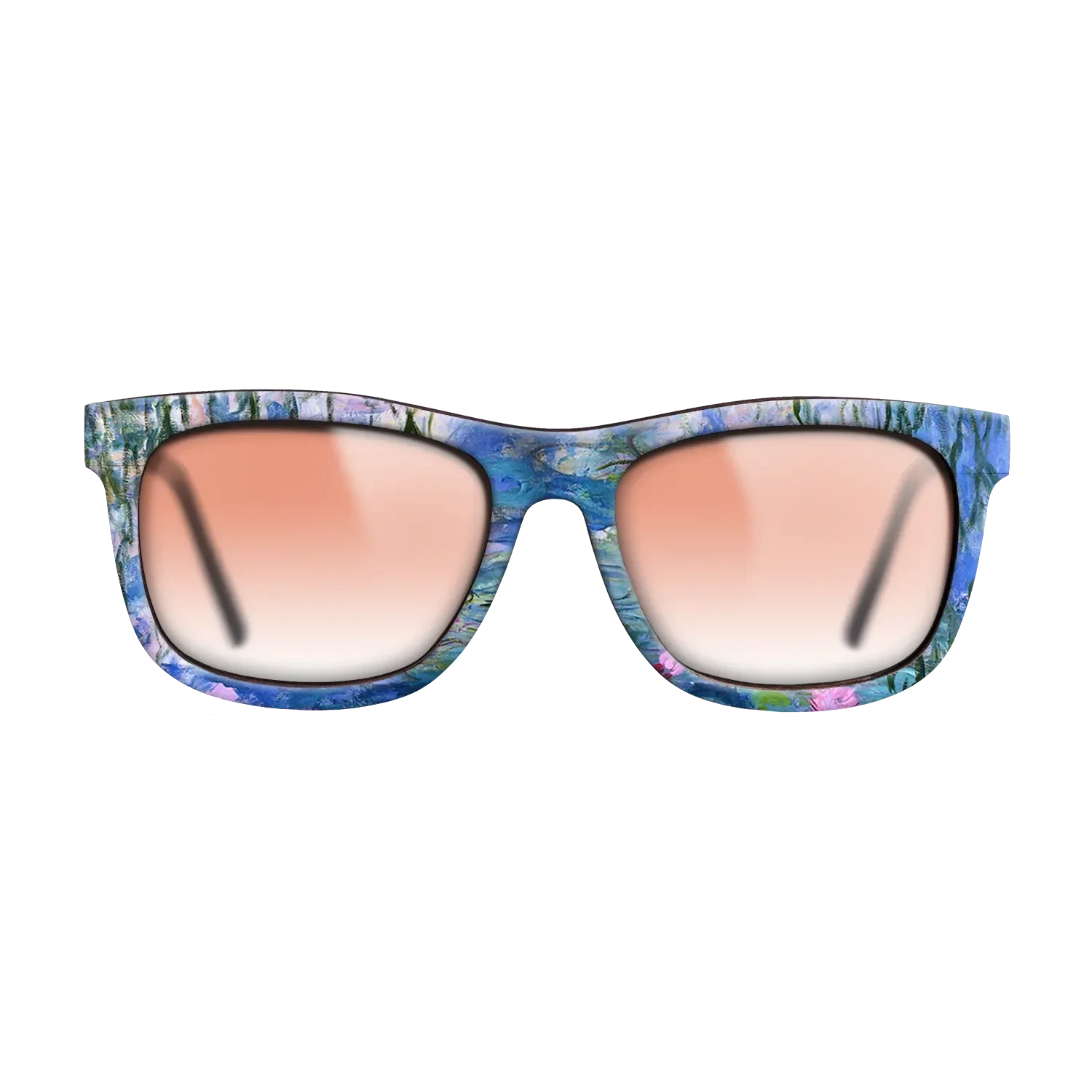 Oil Painting on Straight Grain Walnut: Rococo - Water Lilies, 1916 - 1919 - Claude Monet - The Hero - Square - 1028 - SIRIS wood optic