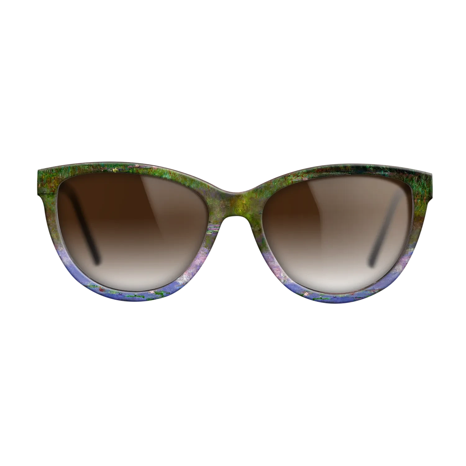 Oil Painting on Straight Grain Walnut: Rococo - Water Lilies, The Clouds, 1903 - Claude Monet - The Maiden - Cat - 832 - SIRIS wood optic