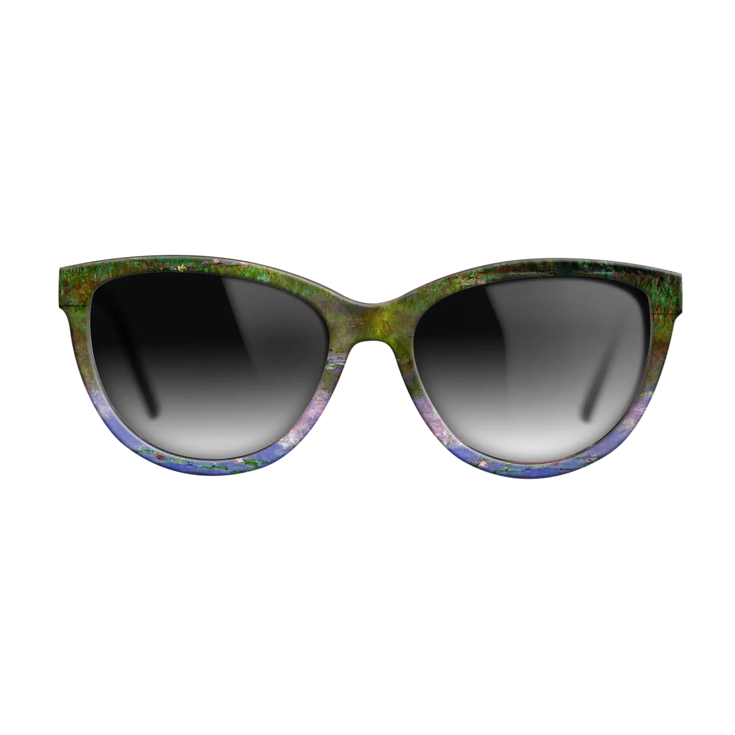 Oil Painting on Straight Grain Walnut: Rococo - Water Lilies, The Clouds, 1903 - Claude Monet - The Maiden - Cat - 832 - SIRIS wood optic