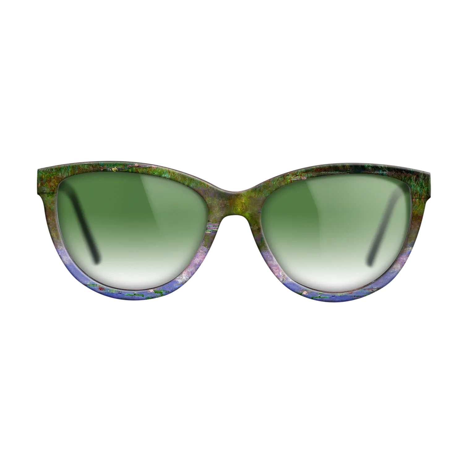 Oil Painting on Straight Grain Walnut: Rococo - Water Lilies, The Clouds, 1903 - Claude Monet - The Maiden - Cat - 832 - SIRIS wood optic