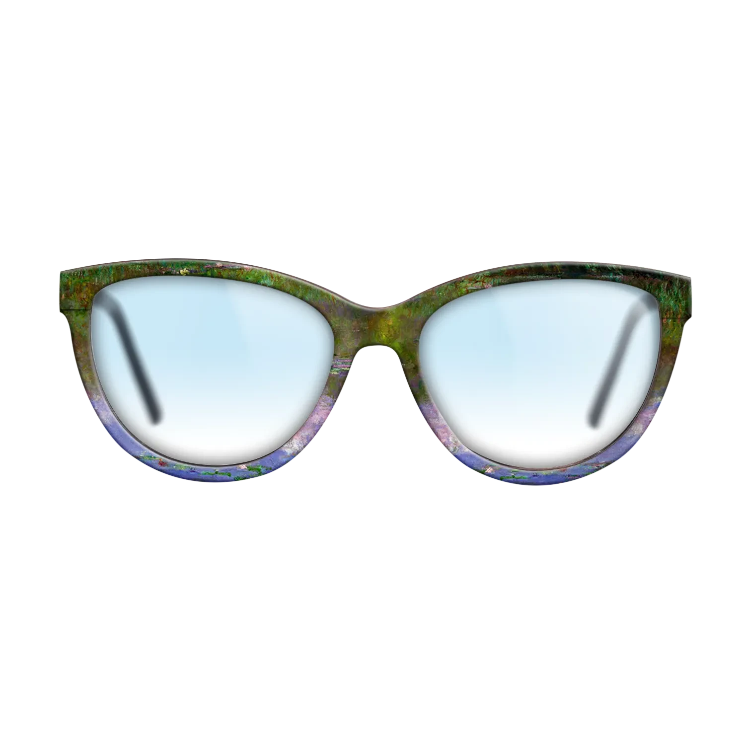 Oil Painting on Straight Grain Walnut: Rococo - Water Lilies, The Clouds, 1903 - Claude Monet - The Maiden - Cat - 832 - SIRIS wood optic