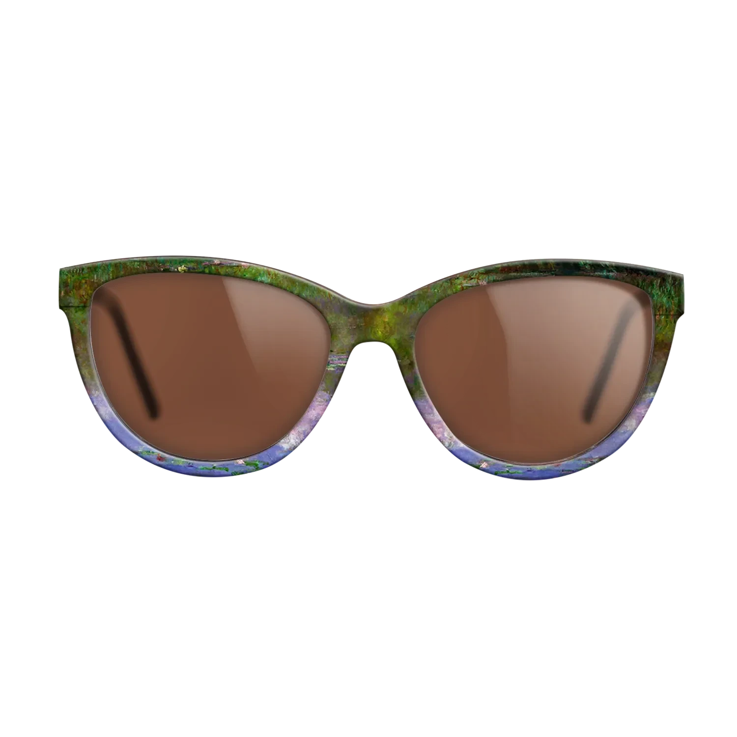 Oil Painting on Straight Grain Walnut: Rococo - Water Lilies, The Clouds, 1903 - Claude Monet - The Maiden - Cat - 832 - SIRIS wood optic