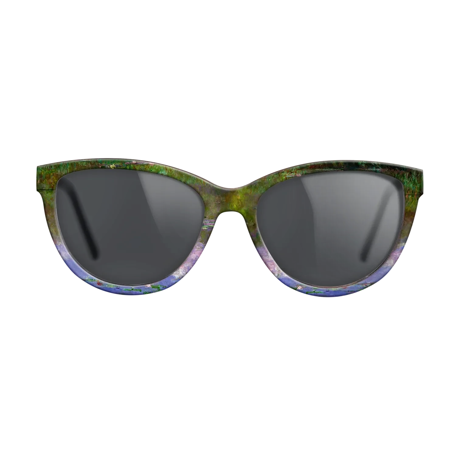 Oil Painting on Straight Grain Walnut: Rococo - Water Lilies, The Clouds, 1903 - Claude Monet - The Maiden - Cat - 832 - SIRIS wood optic