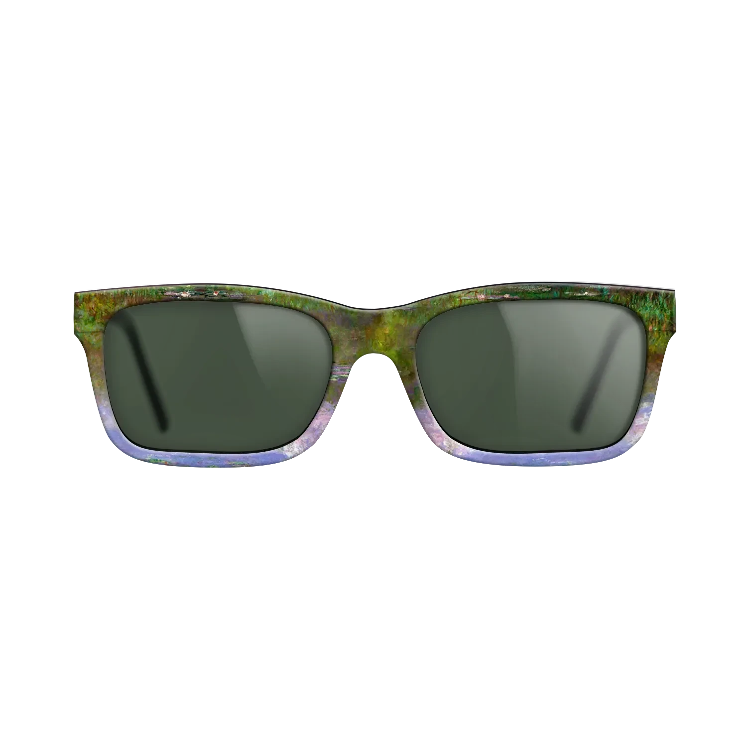 Oil Painting on Straight Grain Walnut: Rococo - Water Lilies, The Clouds, 1903 - Claude Monet - The Sage - Rectangle - 832 - SIRIS wood optic