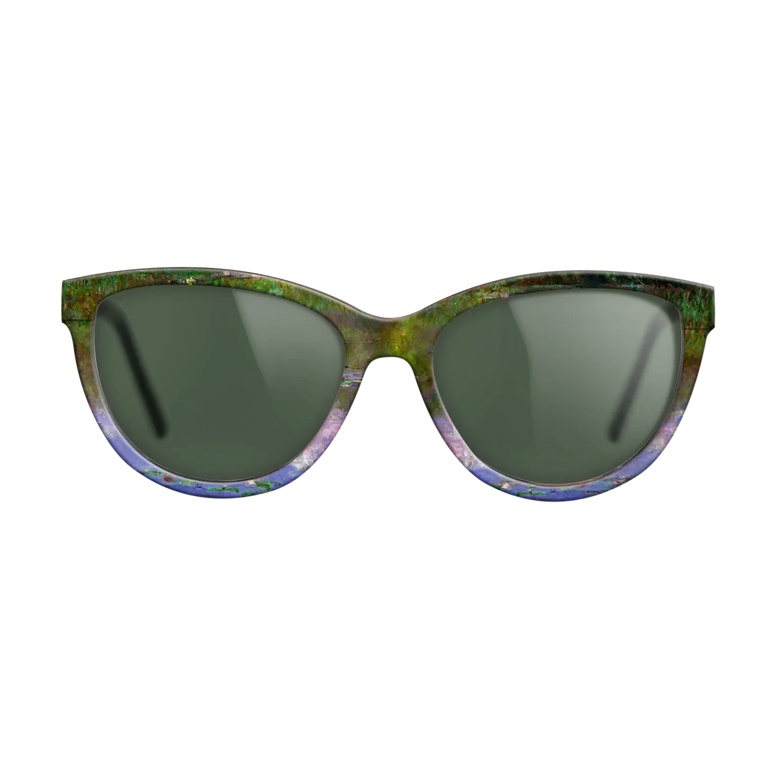 Oil Painting on Straight Grain Walnut: Rococo - Water Lilies, The Clouds, 1903 - Claude Monet - The Maiden - Cat - 832 - SIRIS wood optic