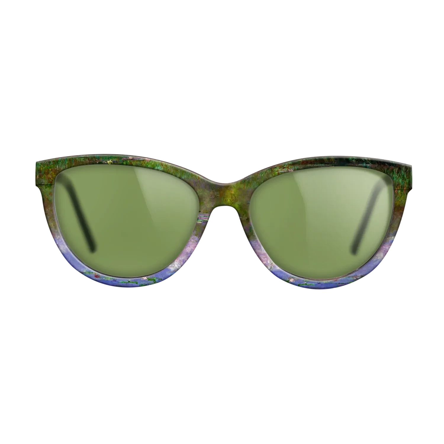 Oil Painting on Straight Grain Walnut: Rococo - Water Lilies, The Clouds, 1903 - Claude Monet - The Maiden - Cat - 832 - SIRIS wood optic