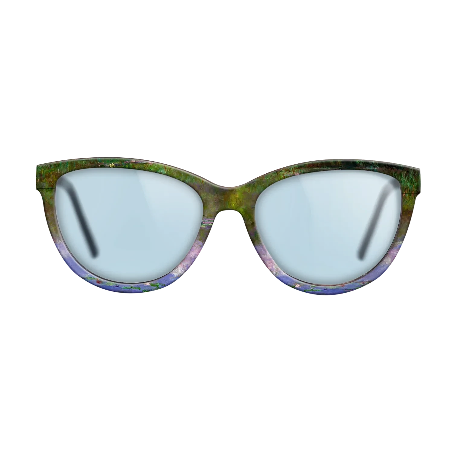 Oil Painting on Straight Grain Walnut: Rococo - Water Lilies, The Clouds, 1903 - Claude Monet - The Maiden - Cat - 832 - SIRIS wood optic