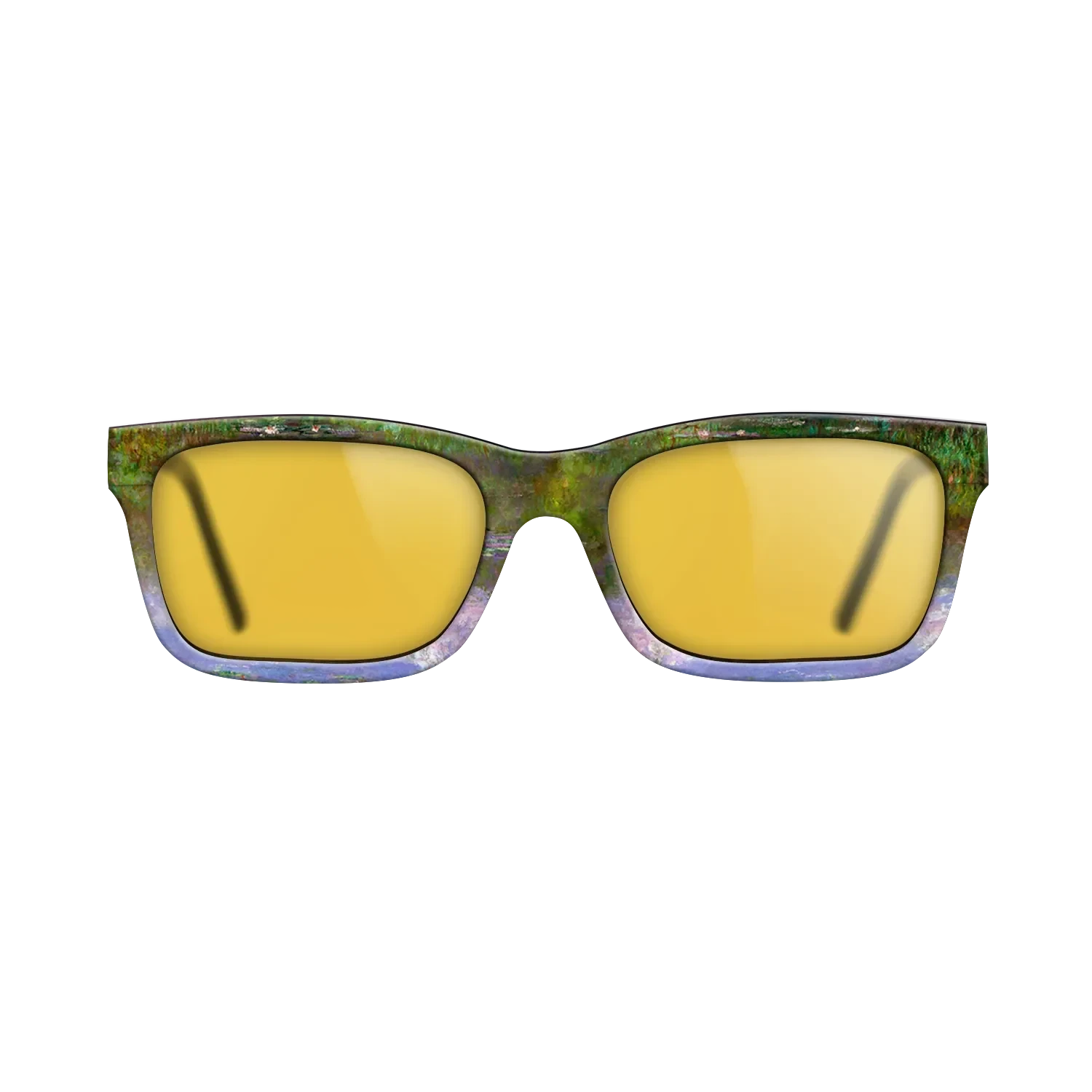 Oil Painting on Straight Grain Walnut: Rococo - Water Lilies, The Clouds, 1903 - Claude Monet - The Sage - Rectangle - 832 - SIRIS wood optic