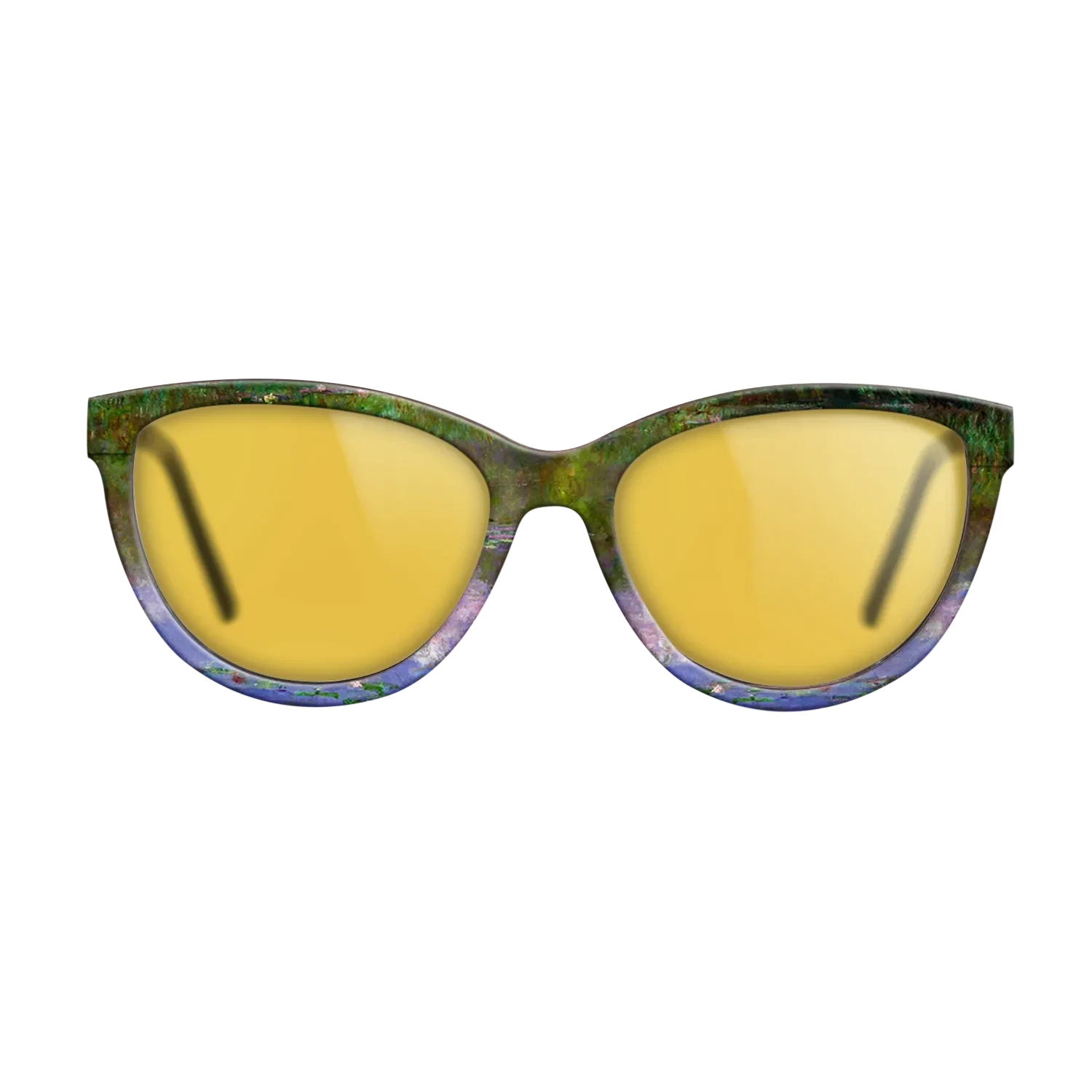 Oil Painting on Straight Grain Walnut: Rococo - Water Lilies, The Clouds, 1903 - Claude Monet - The Maiden - Cat - 832 - SIRIS wood optic