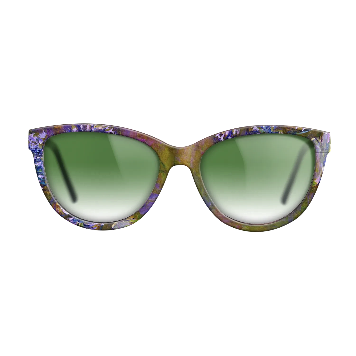 Oil Painting on Straight Grain Walnut: Rococo - Water Lilies and Agapanthus, 1914 - 1917 - Claude Monet - The Maiden - Cat - 1162 - SIRIS wood optic