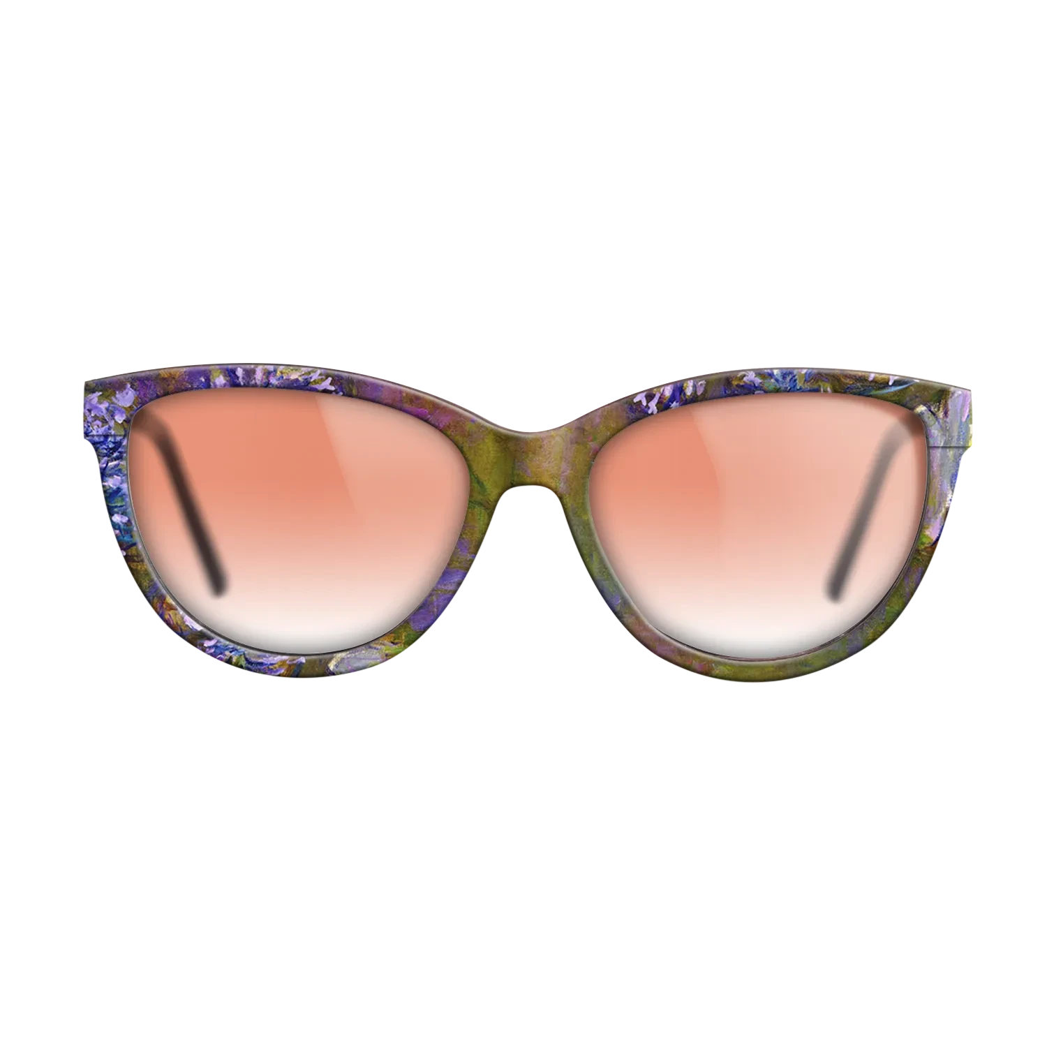 Oil Painting on Straight Grain Walnut: Rococo - Water Lilies and Agapanthus, 1914 - 1917 - Claude Monet - The Maiden - Cat - 1162 - SIRIS wood optic