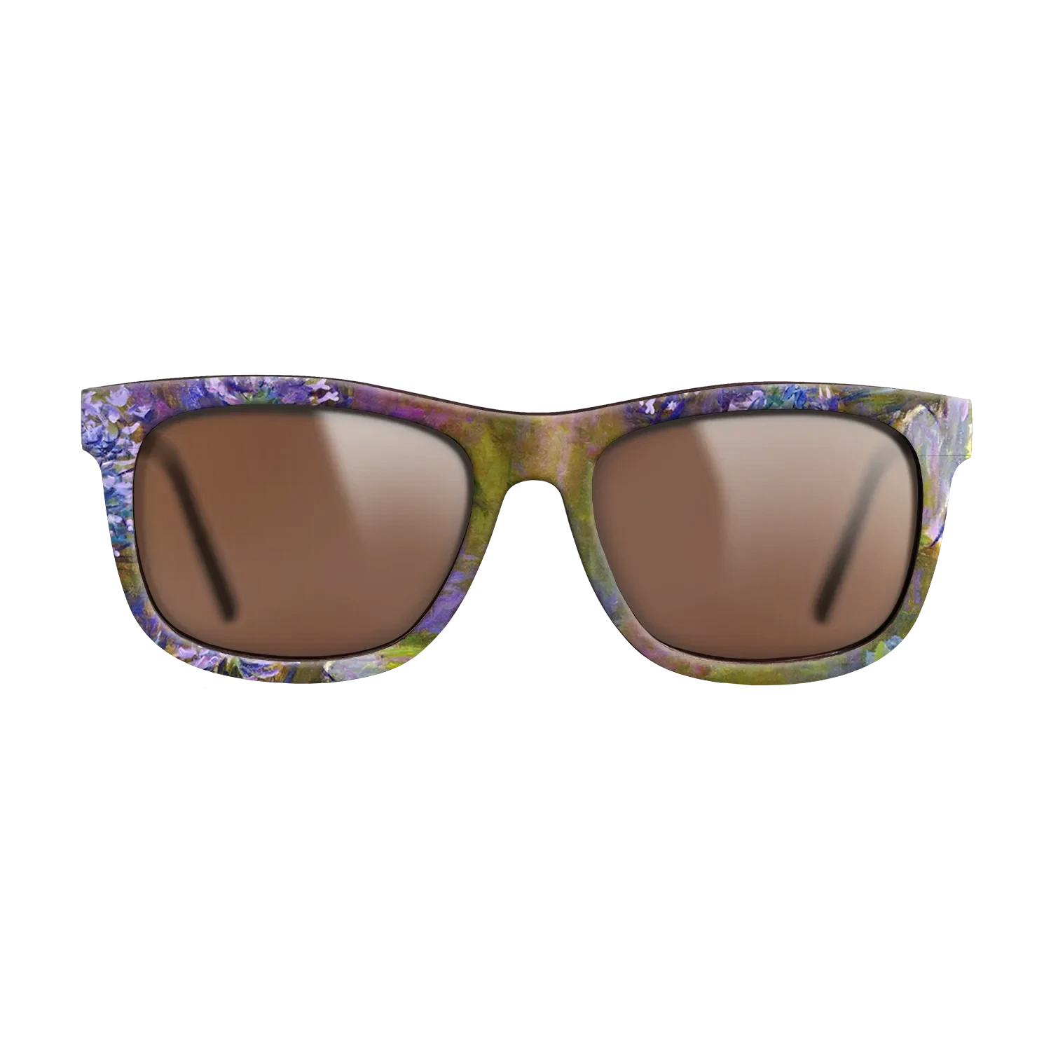 Oil Painting on Straight Grain Walnut: Rococo - Water Lilies and Agapanthus, 1914 - 1917 - Claude Monet - The Hero - Square - 1162 - SIRIS wood optic