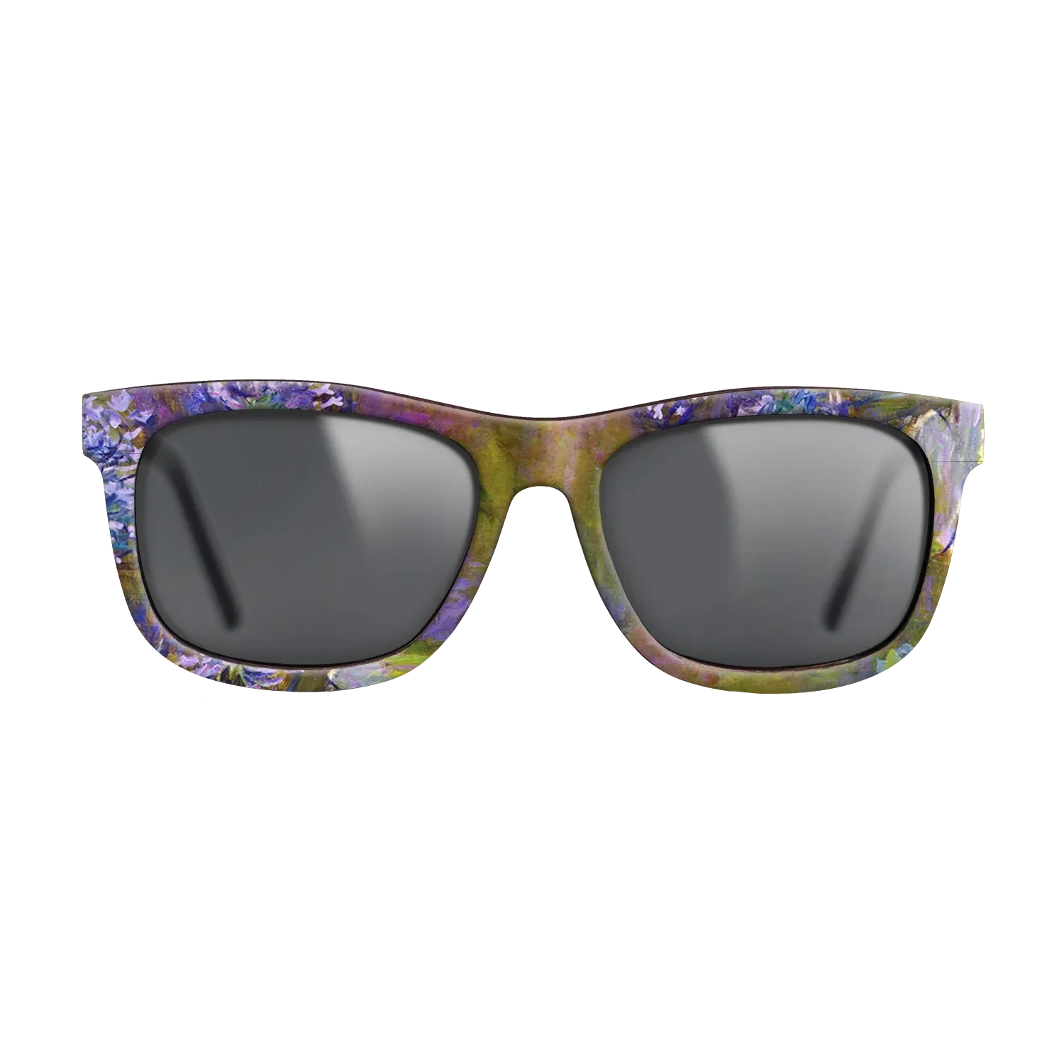 Oil Painting on Straight Grain Walnut: Rococo - Water Lilies and Agapanthus, 1914 - 1917 - Claude Monet - The Hero - Square - 1162 - SIRIS wood optic