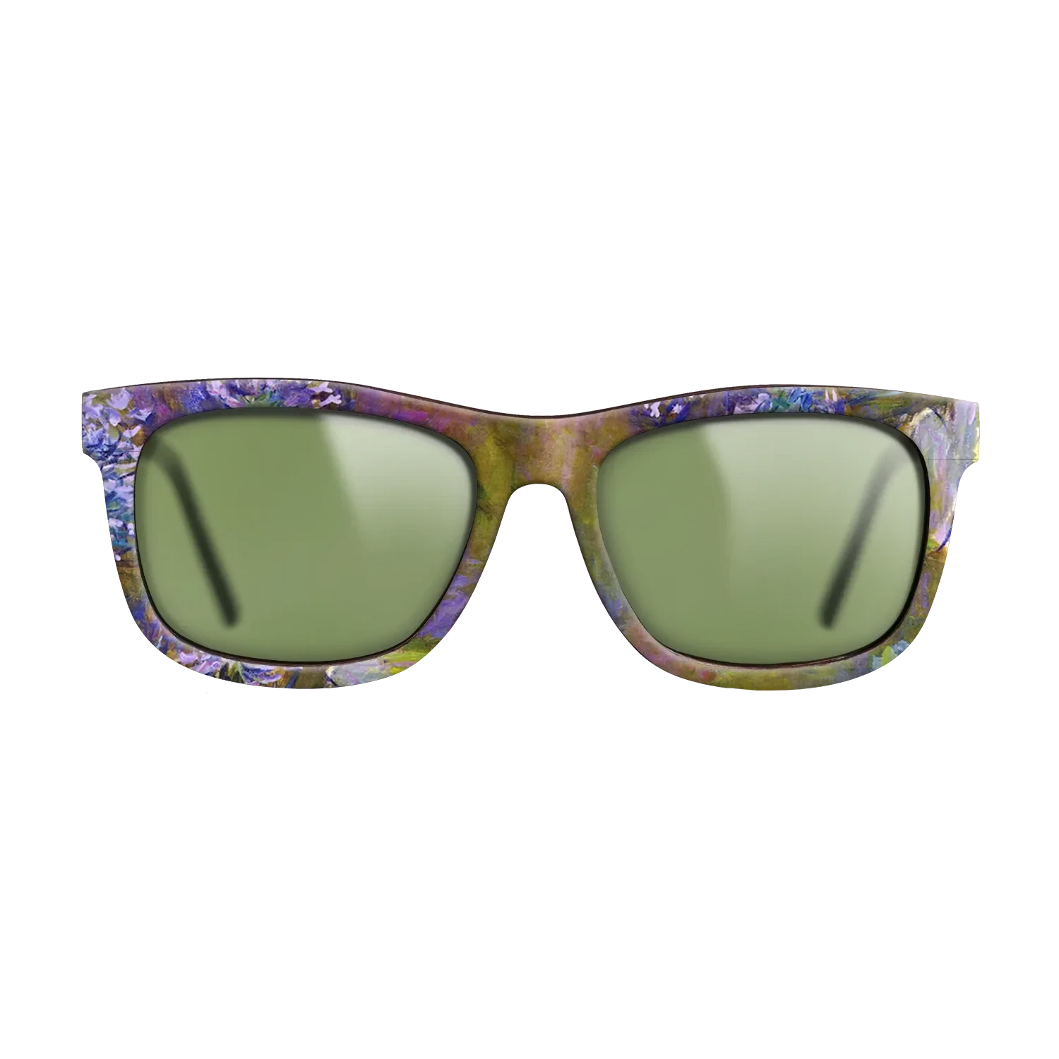 Oil Painting on Straight Grain Walnut: Rococo - Water Lilies and Agapanthus, 1914 - 1917 - Claude Monet - The Hero - Square - 1162 - SIRIS wood optic