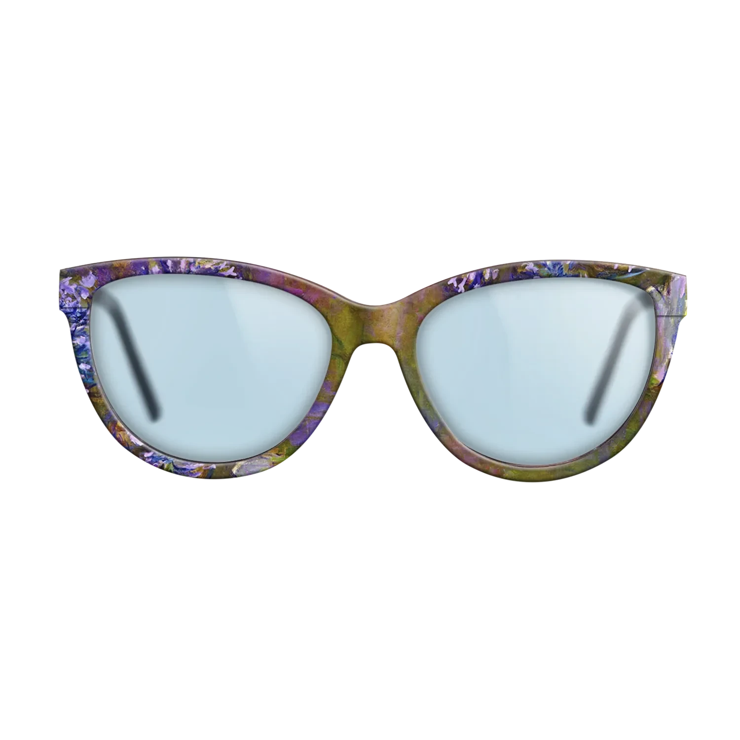 Oil Painting on Straight Grain Walnut: Rococo - Water Lilies and Agapanthus, 1914 - 1917 - Claude Monet - The Maiden - Cat - 1162 - SIRIS wood optic