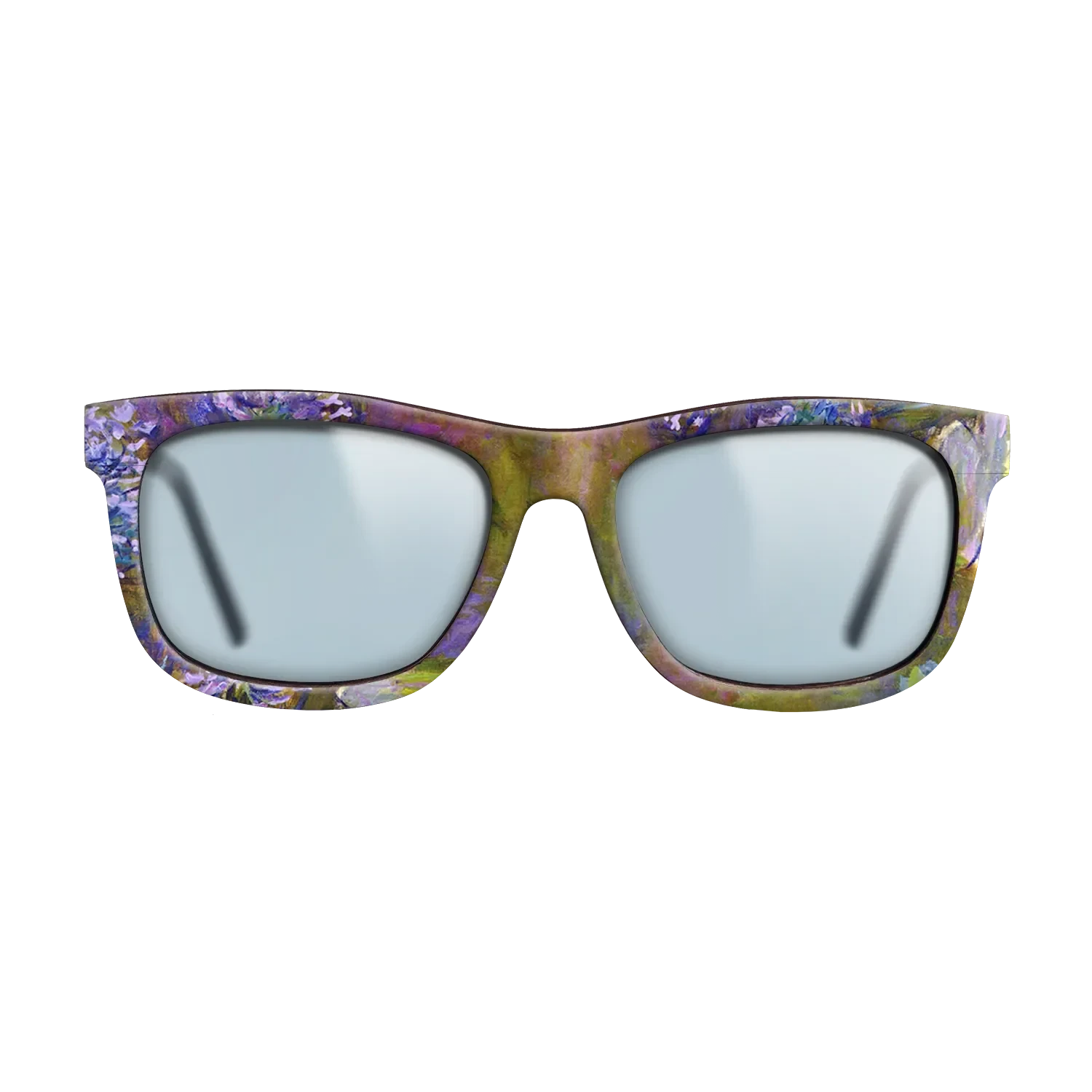 Oil Painting on Straight Grain Walnut: Rococo - Water Lilies and Agapanthus, 1914 - 1917 - Claude Monet - The Hero - Square - 1162 - SIRIS wood optic