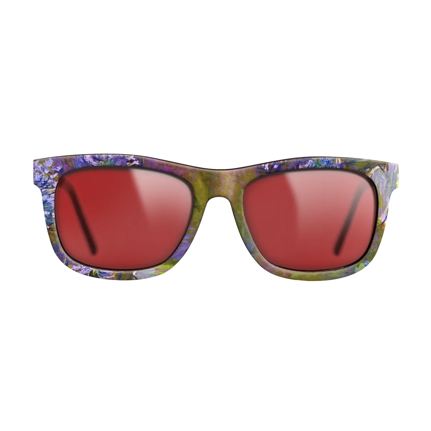 Oil Painting on Straight Grain Walnut: Rococo - Water Lilies and Agapanthus, 1914 - 1917 - Claude Monet - The Hero - Square - 1162 - SIRIS wood optic