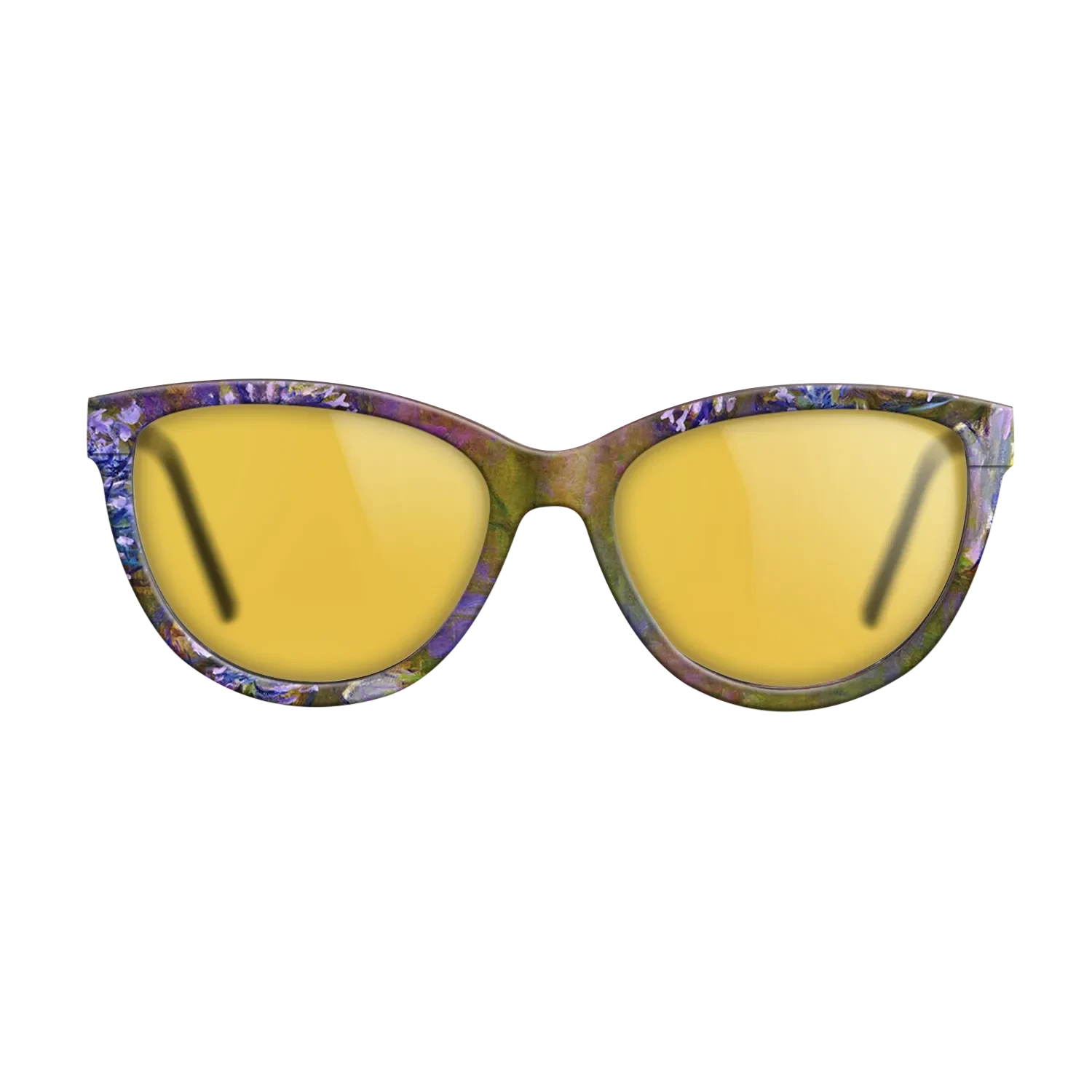 Oil Painting on Straight Grain Walnut: Rococo - Water Lilies and Agapanthus, 1914 - 1917 - Claude Monet - The Maiden - Cat - 1162 - SIRIS wood optic