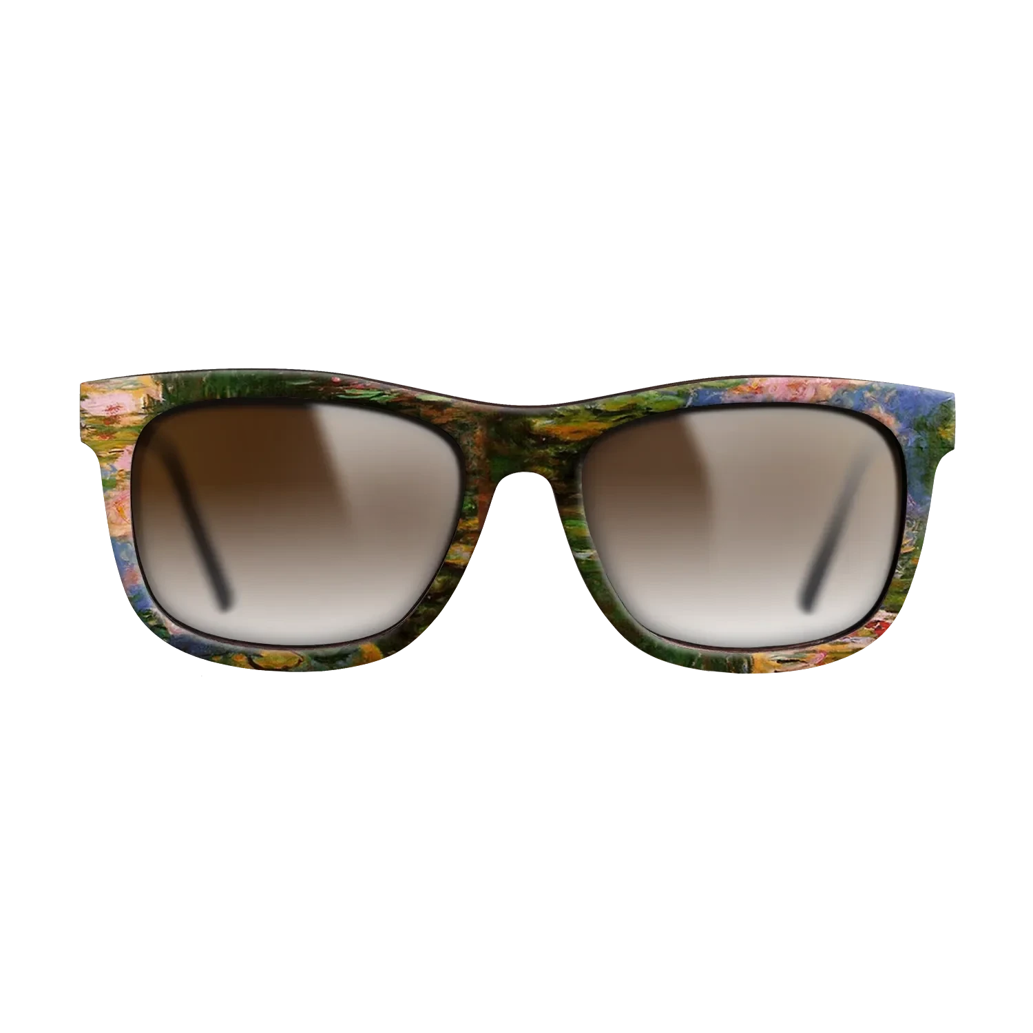 Oil Painting on Straight Grain Walnut: Rococo - Water Lily Pond, 1917 - 1919 - Claude Monet - The Hero - Square - 1247 - SIRIS wood optic