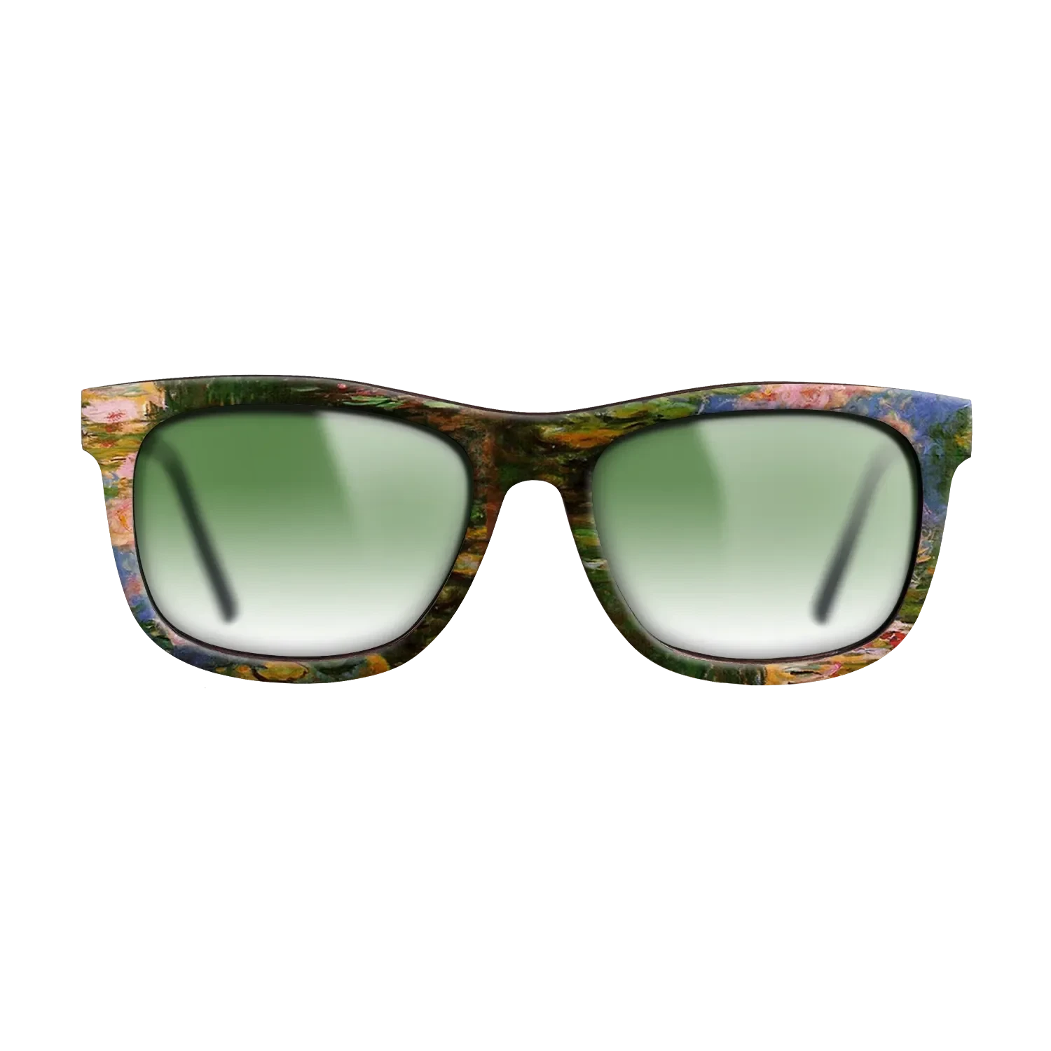 Oil Painting on Straight Grain Walnut: Rococo - Water Lily Pond, 1917 - 1919 - Claude Monet - The Hero - Square - 1247 - SIRIS wood optic