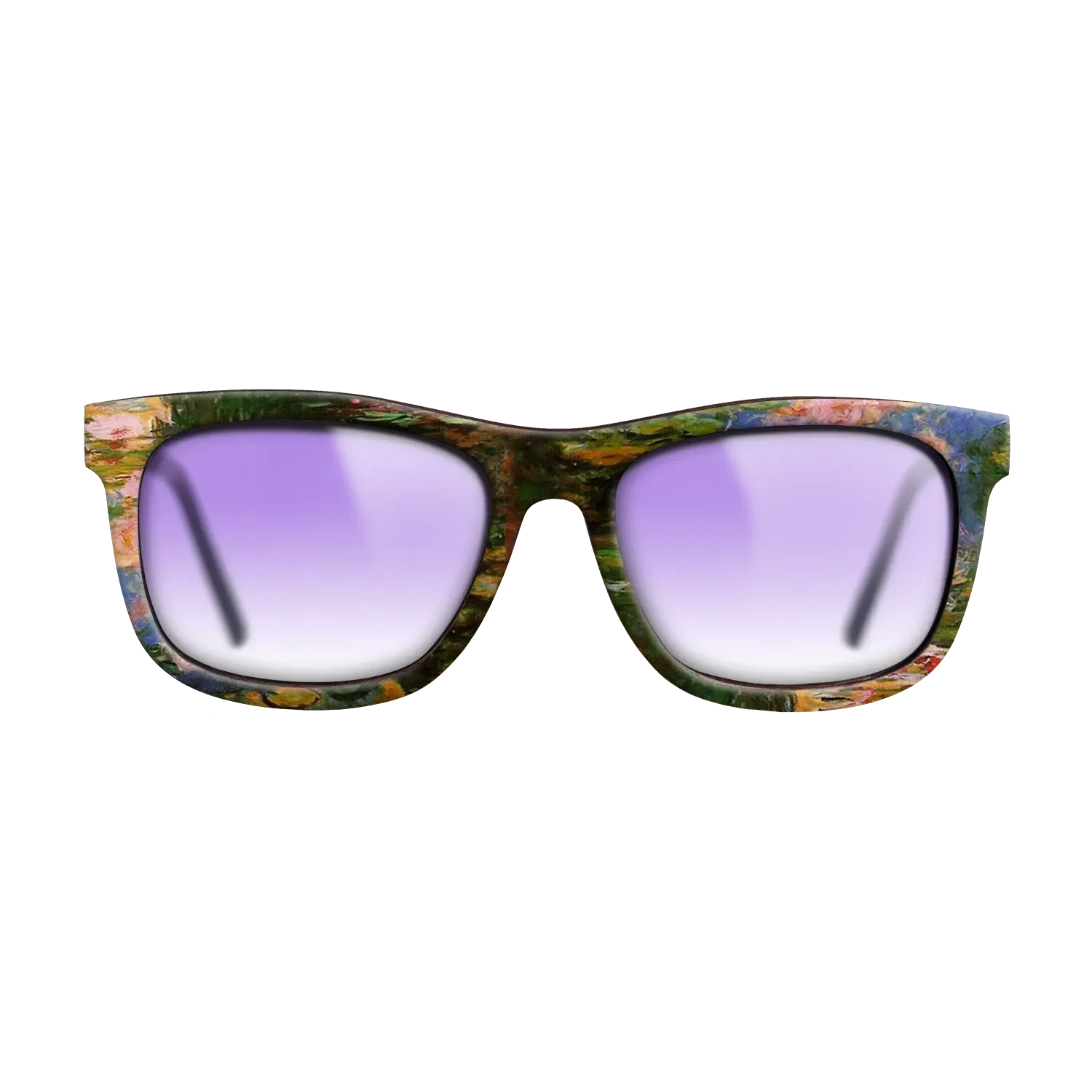 Oil Painting on Straight Grain Walnut: Rococo - Water Lily Pond, 1917 - 1919 - Claude Monet - The Hero - Square - 1247 - SIRIS wood optic