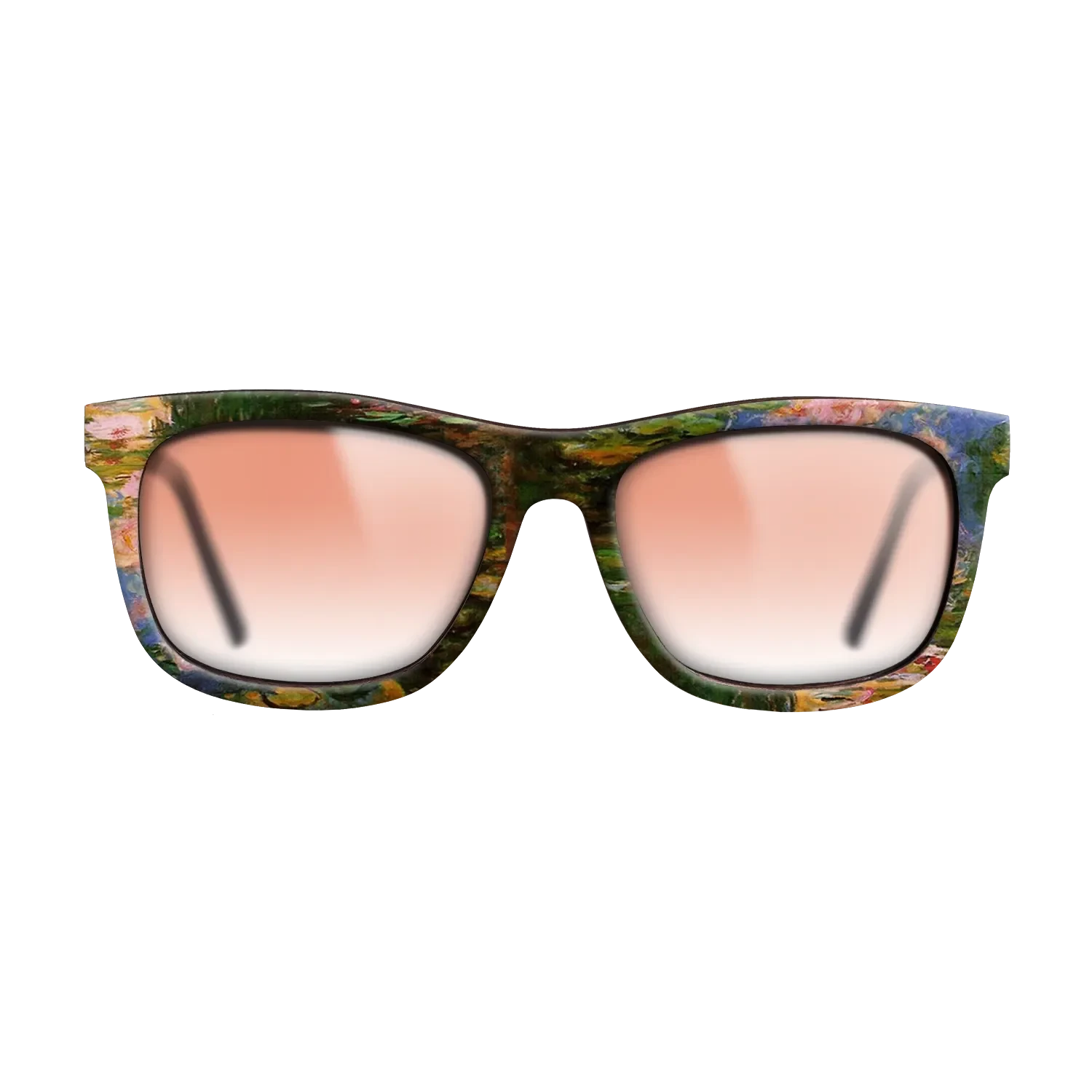 Oil Painting on Straight Grain Walnut: Rococo - Water Lily Pond, 1917 - 1919 - Claude Monet - The Hero - Square - 1247 - SIRIS wood optic