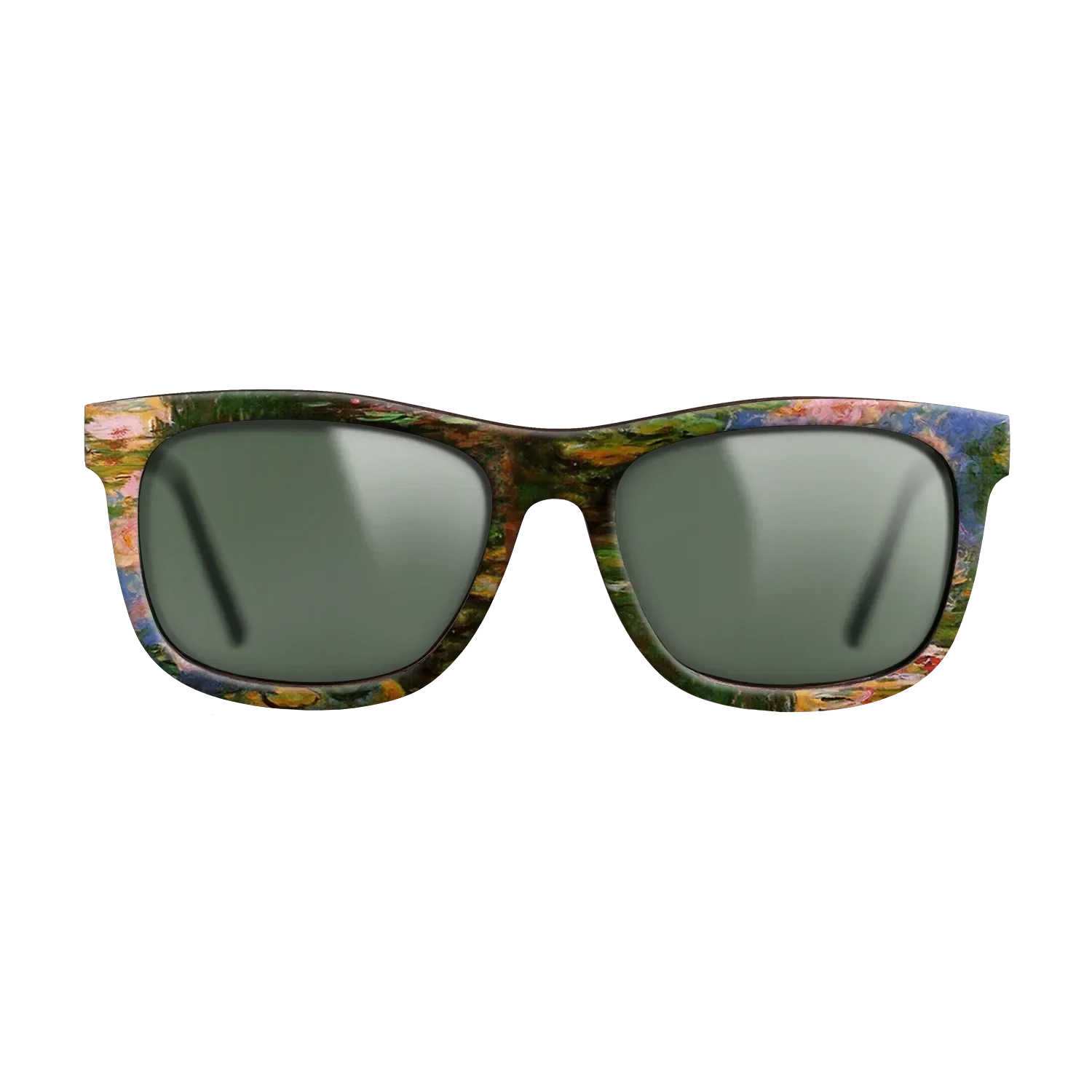 Oil Painting on Straight Grain Walnut: Rococo - Water Lily Pond, 1917 - 1919 - Claude Monet - The Hero - Square - 1247 - SIRIS wood optic