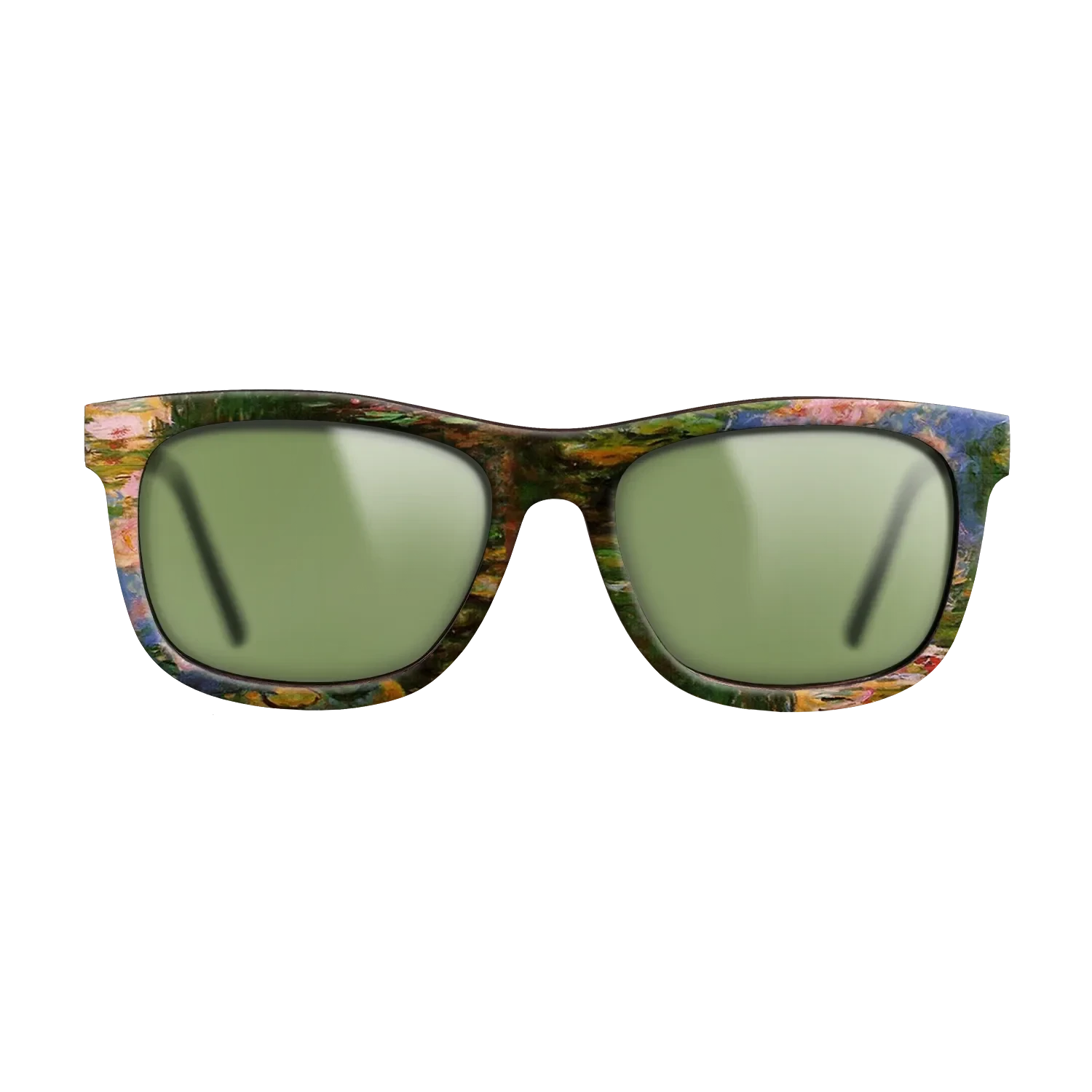 Oil Painting on Straight Grain Walnut: Rococo - Water Lily Pond, 1917 - 1919 - Claude Monet - The Hero - Square - 1247 - SIRIS wood optic