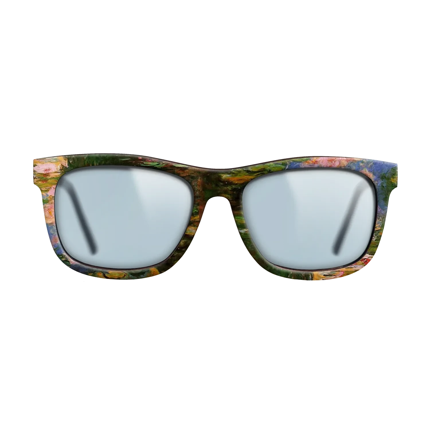 Oil Painting on Straight Grain Walnut: Rococo - Water Lily Pond, 1917 - 1919 - Claude Monet - The Hero - Square - 1247 - SIRIS wood optic