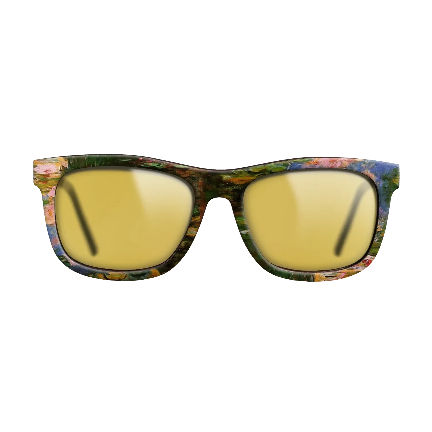 Oil Painting on Straight Grain Walnut: Rococo - Water Lily Pond, 1917 - 1919 - Claude Monet - The Hero - Square - 1247 - SIRIS wood optic