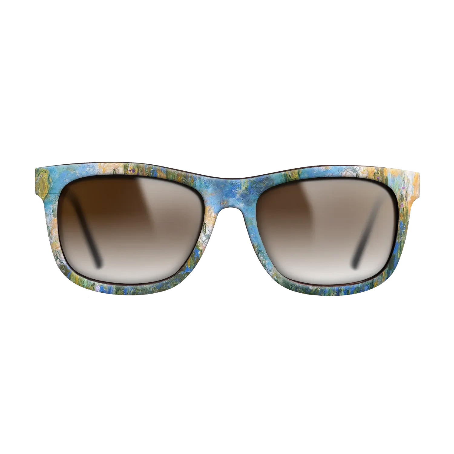 Oil Painting on Straight Grain Walnut: Rococo - Water Lily Pond, 1917 - 1919 - Claude Monet 2 - The Hero - Square - 1393 - SIRIS wood optic