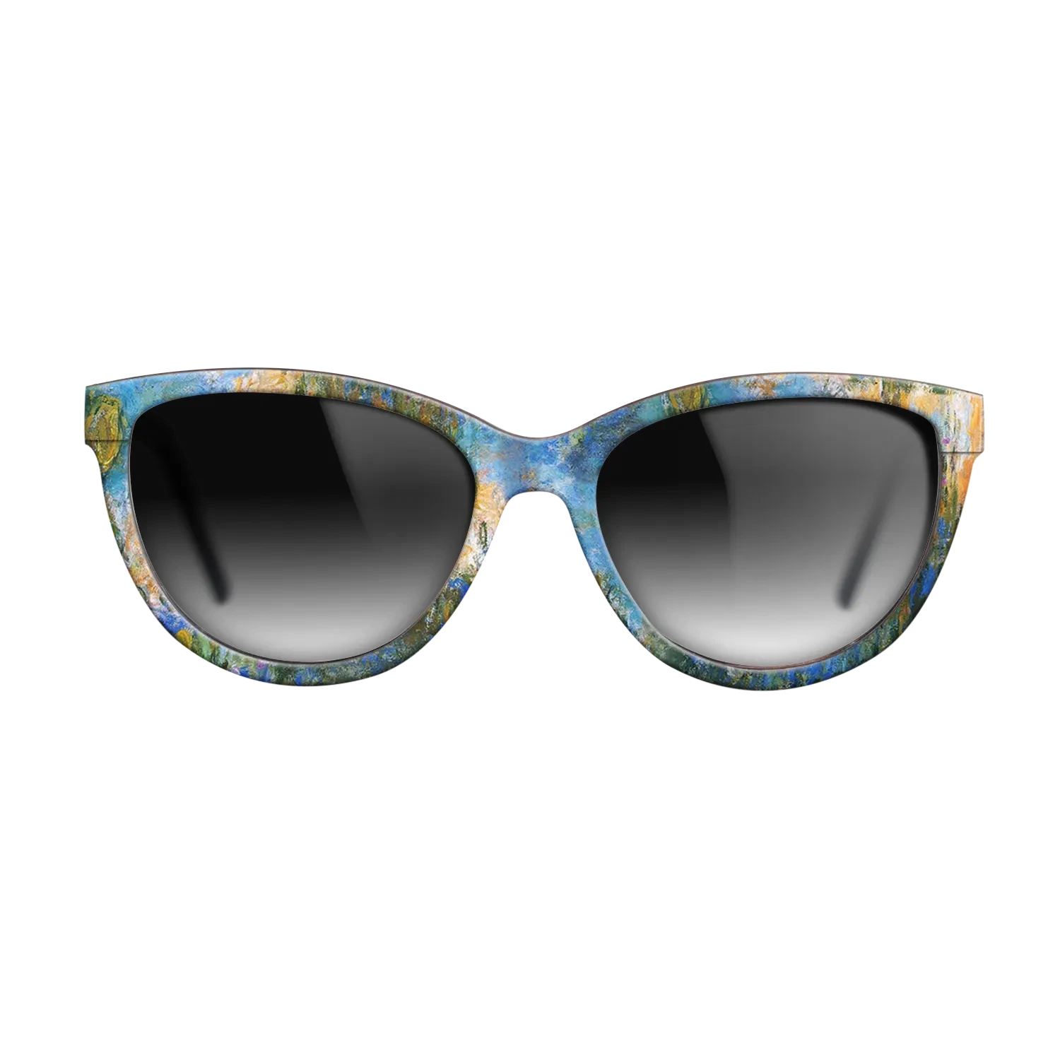 Oil Painting on Straight Grain Walnut: Rococo - Water Lily Pond, 1917 - 1919 - Claude Monet 2 - The Maiden - Cat - 1393 - SIRIS wood optic