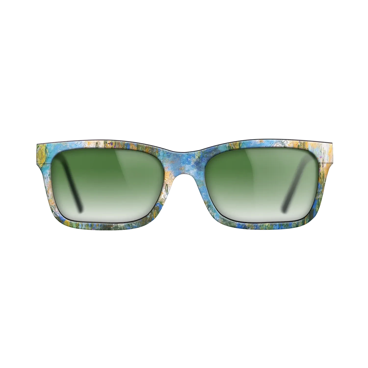 Oil Painting on Straight Grain Walnut: Rococo - Water Lily Pond, 1917 - 1919 - Claude Monet 2 - The Sage - Rectangle - 1393 - SIRIS wood optic