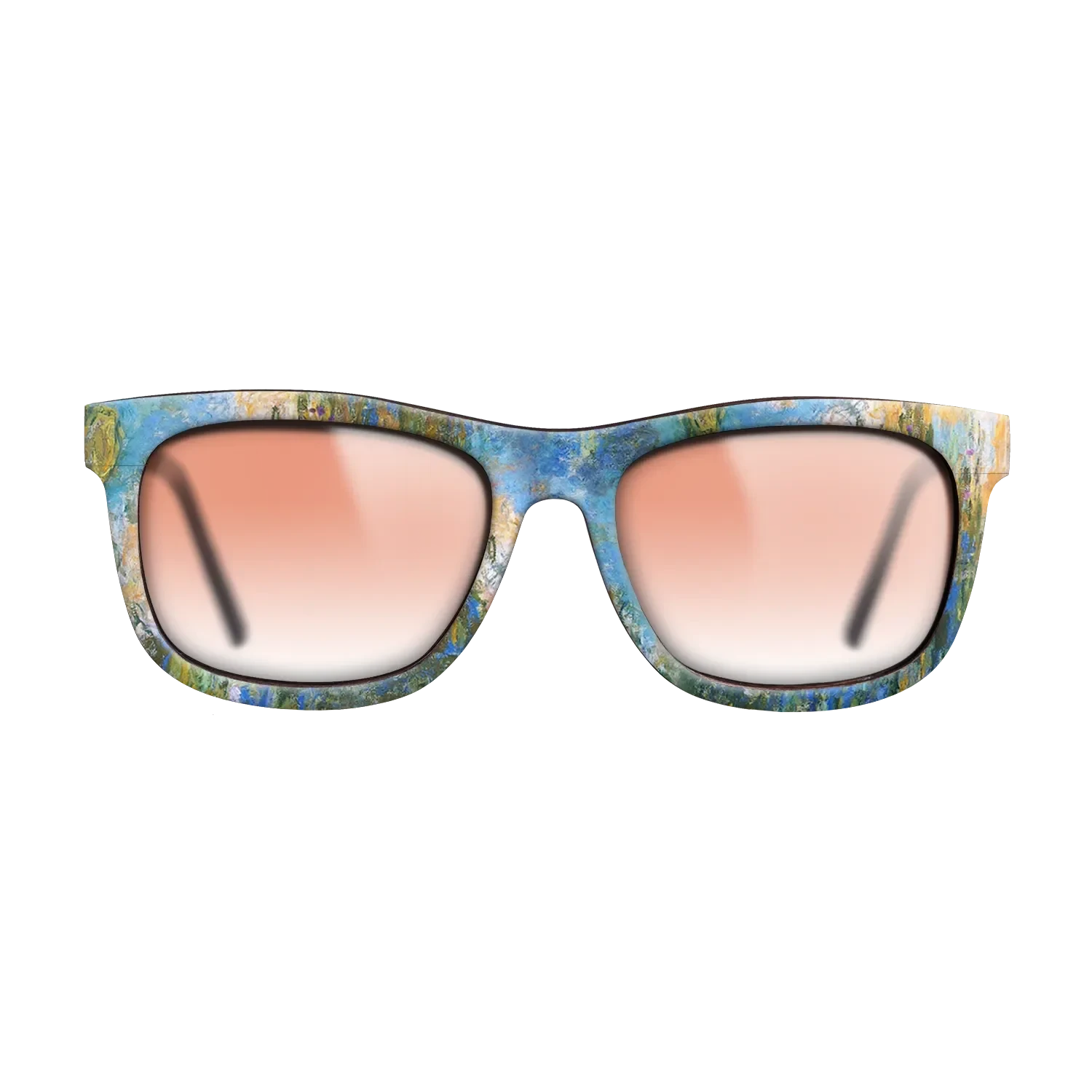 Oil Painting on Straight Grain Walnut: Rococo - Water Lily Pond, 1917 - 1919 - Claude Monet 2 - The Hero - Square - 1393 - SIRIS wood optic