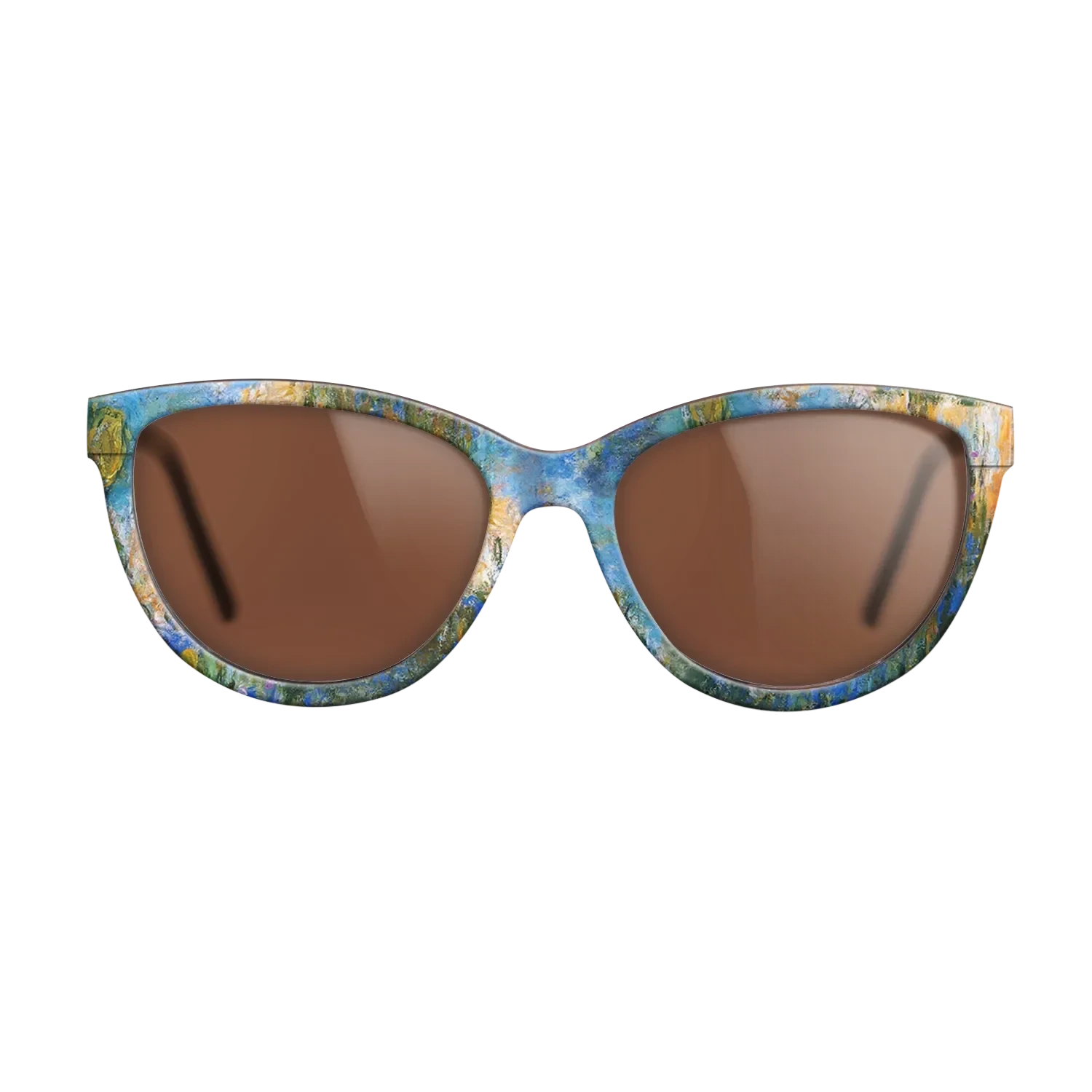 Oil Painting on Straight Grain Walnut: Rococo - Water Lily Pond, 1917 - 1919 - Claude Monet 2 - The Maiden - Cat - 1393 - SIRIS wood optic