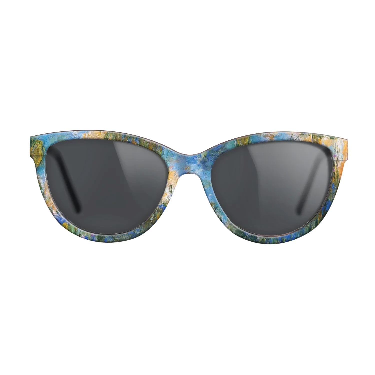 Oil Painting on Straight Grain Walnut: Rococo - Water Lily Pond, 1917 - 1919 - Claude Monet 2 - The Maiden - Cat - 1393 - SIRIS wood optic