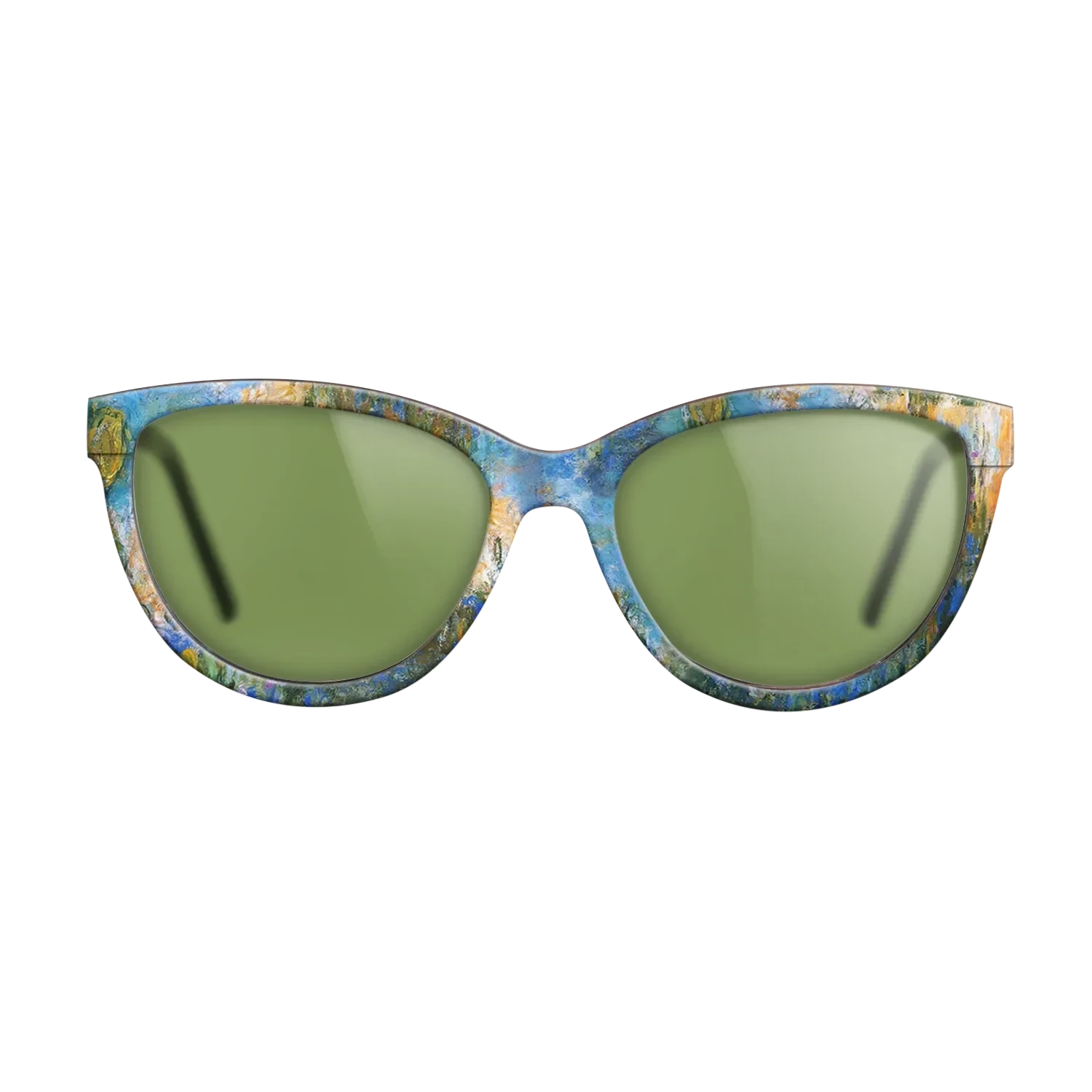 Oil Painting on Straight Grain Walnut: Rococo - Water Lily Pond, 1917 - 1919 - Claude Monet 2 - The Maiden - Cat - 1393 - SIRIS wood optic