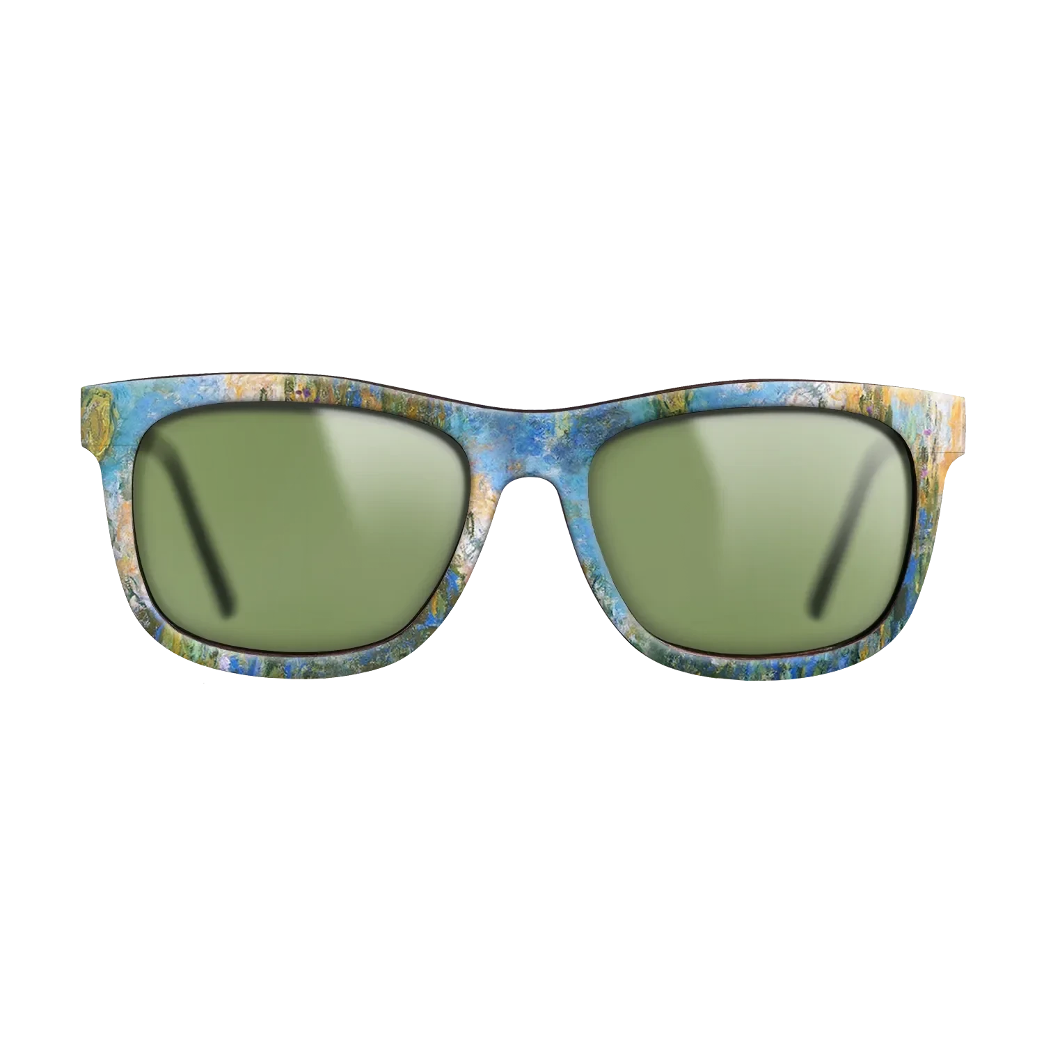 Oil Painting on Straight Grain Walnut: Rococo - Water Lily Pond, 1917 - 1919 - Claude Monet 2 - The Hero - Square - 1393 - SIRIS wood optic