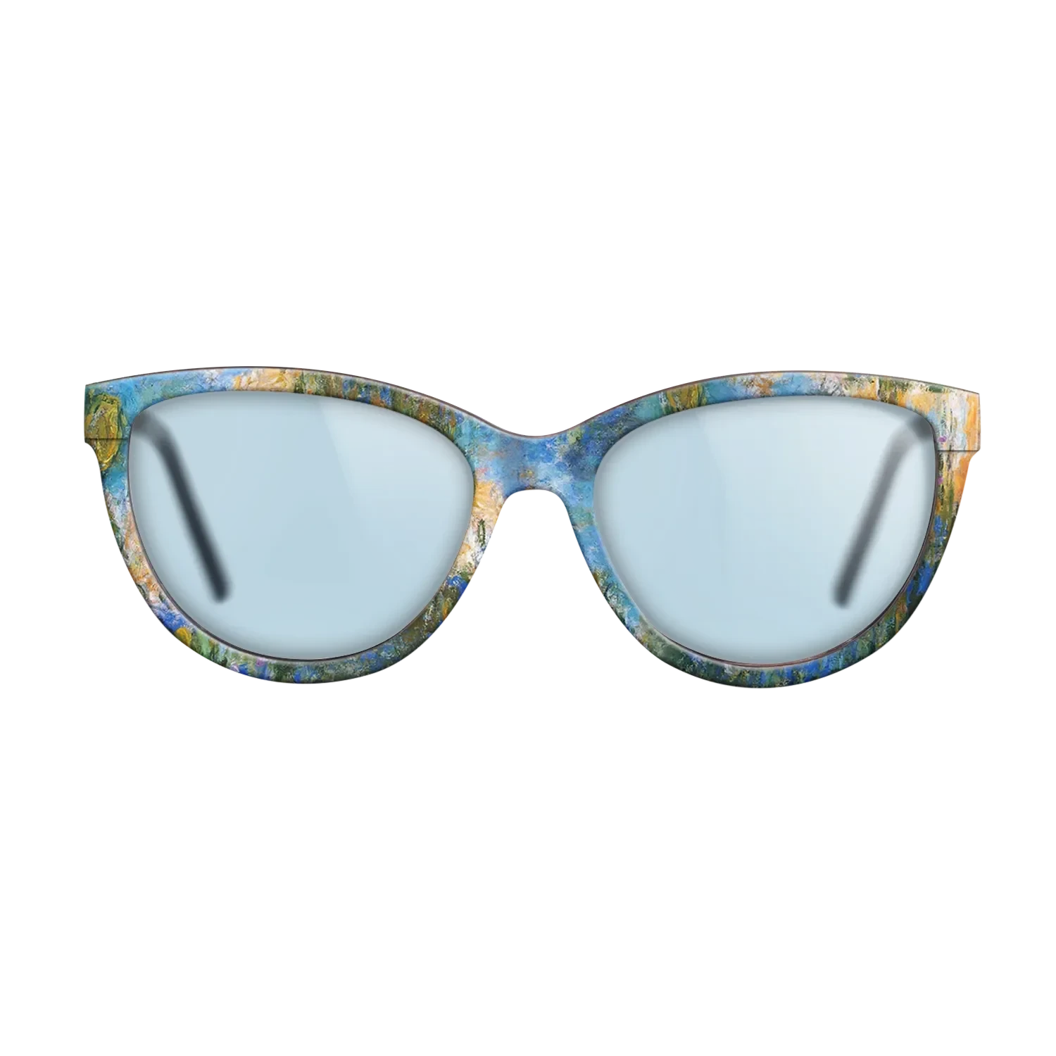 Oil Painting on Straight Grain Walnut: Rococo - Water Lily Pond, 1917 - 1919 - Claude Monet 2 - The Maiden - Cat - 1393 - SIRIS wood optic