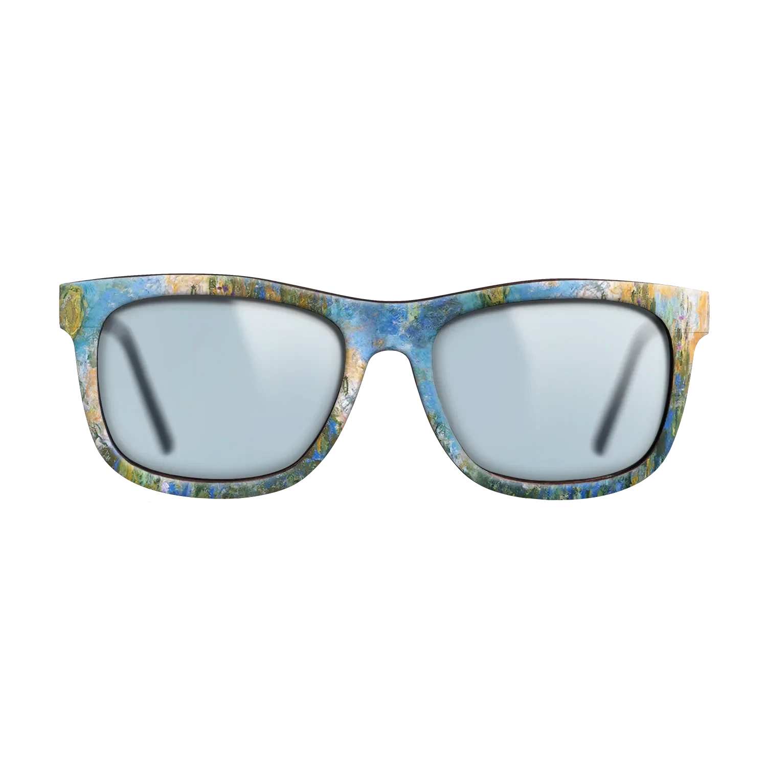 Oil Painting on Straight Grain Walnut: Rococo - Water Lily Pond, 1917 - 1919 - Claude Monet 2 - The Hero - Square - 1393 - SIRIS wood optic