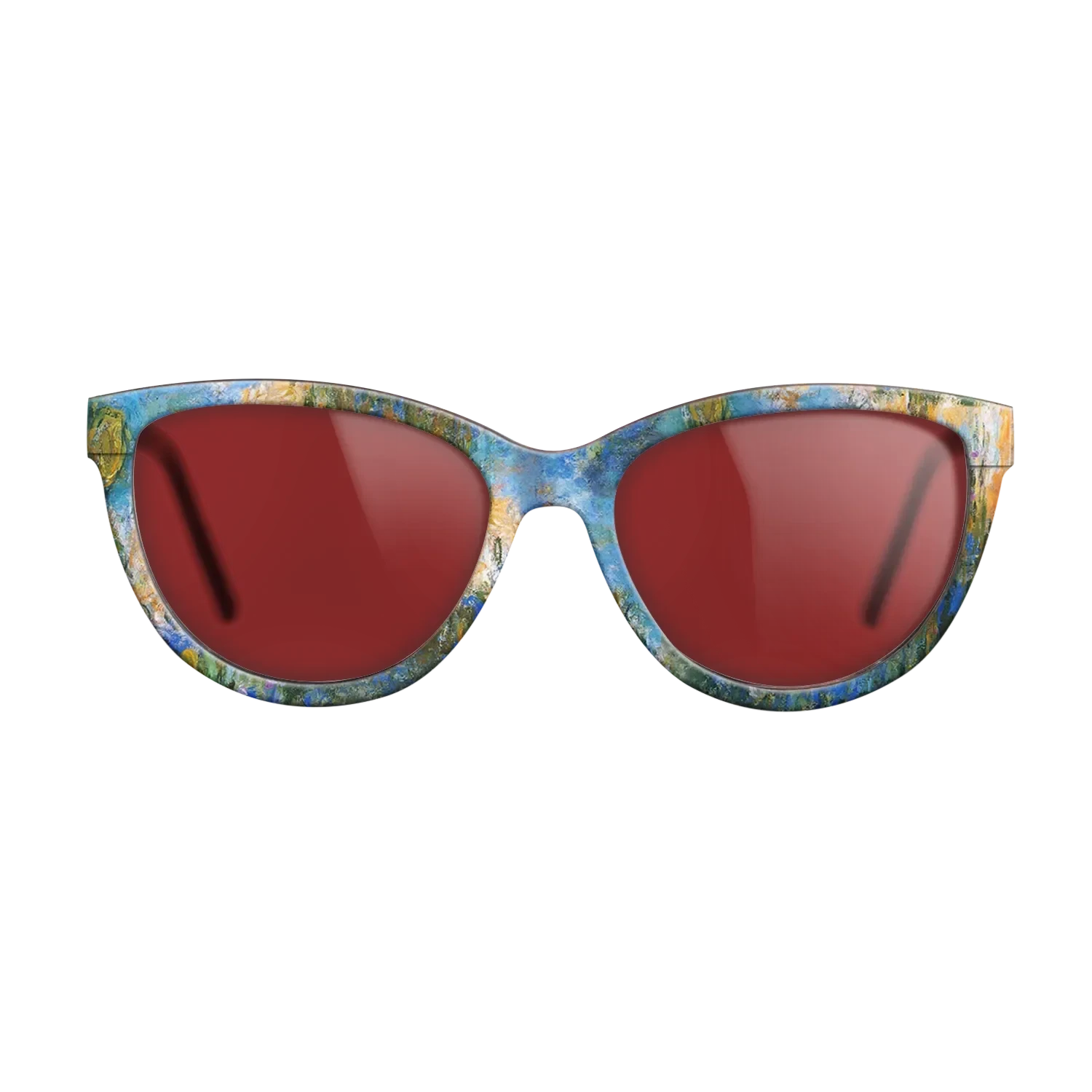 Oil Painting on Straight Grain Walnut: Rococo - Water Lily Pond, 1917 - 1919 - Claude Monet 2 - The Maiden - Cat - 1393 - SIRIS wood optic