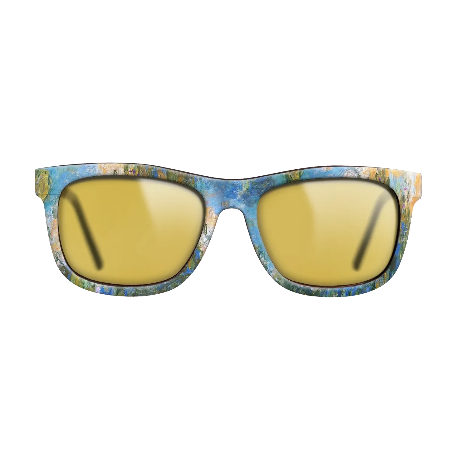 Oil Painting on Straight Grain Walnut: Rococo - Water Lily Pond, 1917 - 1919 - Claude Monet 2 - The Hero - Square - 1393 - SIRIS wood optic