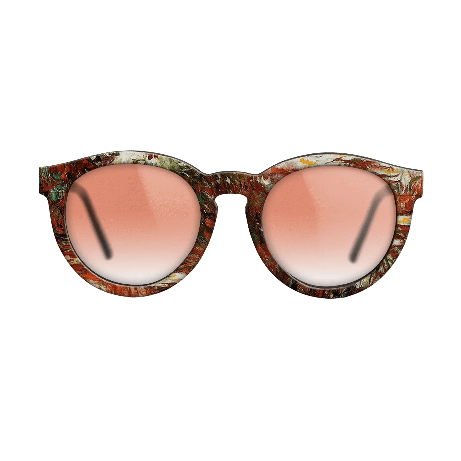 Oil Painting on Straight Grain Walnut: Rococo - Water Lily Pond, 1918 - 1919 - Claude Monet - The Rebel - Round - 1111 - SIRIS wood optic