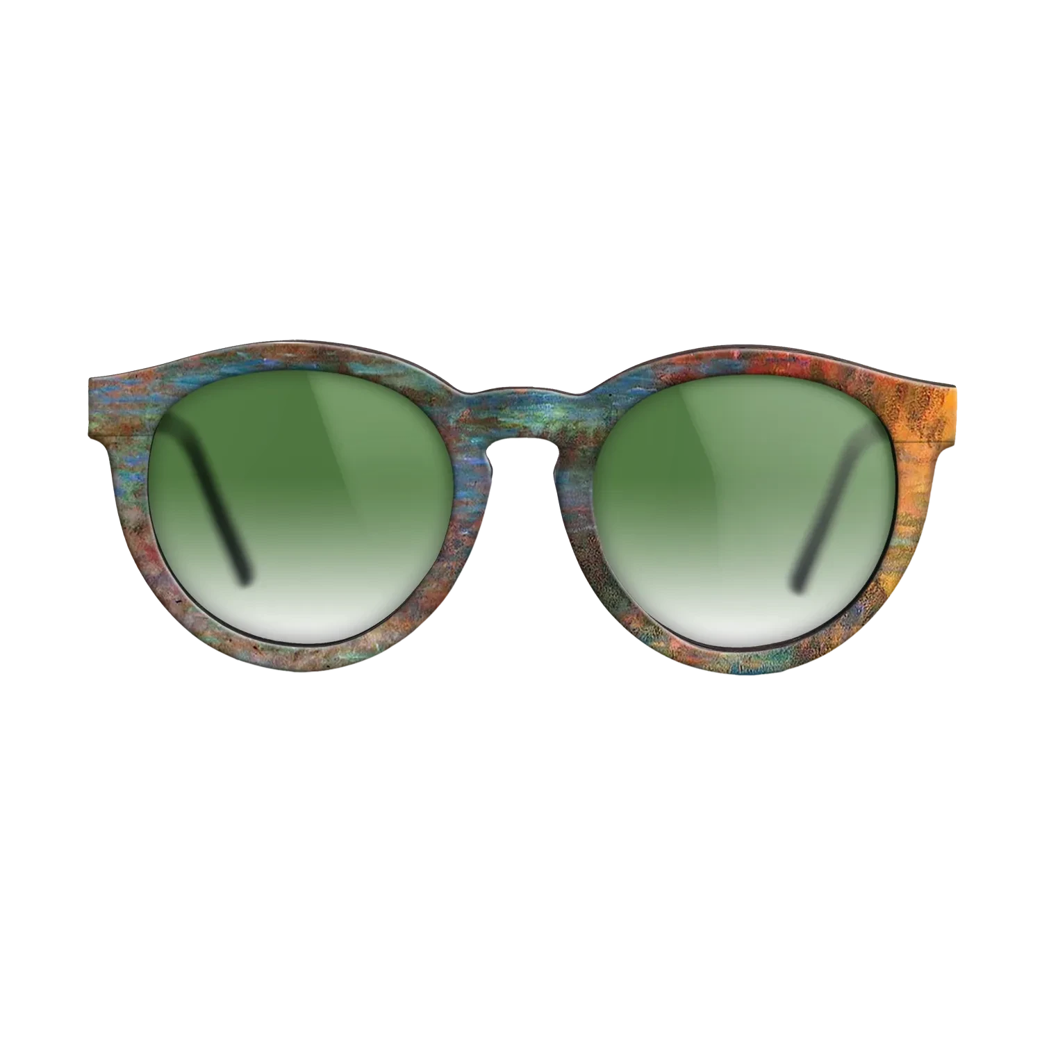 Oil Painting on Straight Grain Walnut: Rococo - Water Lily Pond, Evening (left panel), 1920 - 1926 - Claude Monet - The Rebel - Round - 1438 - SIRIS wood optic