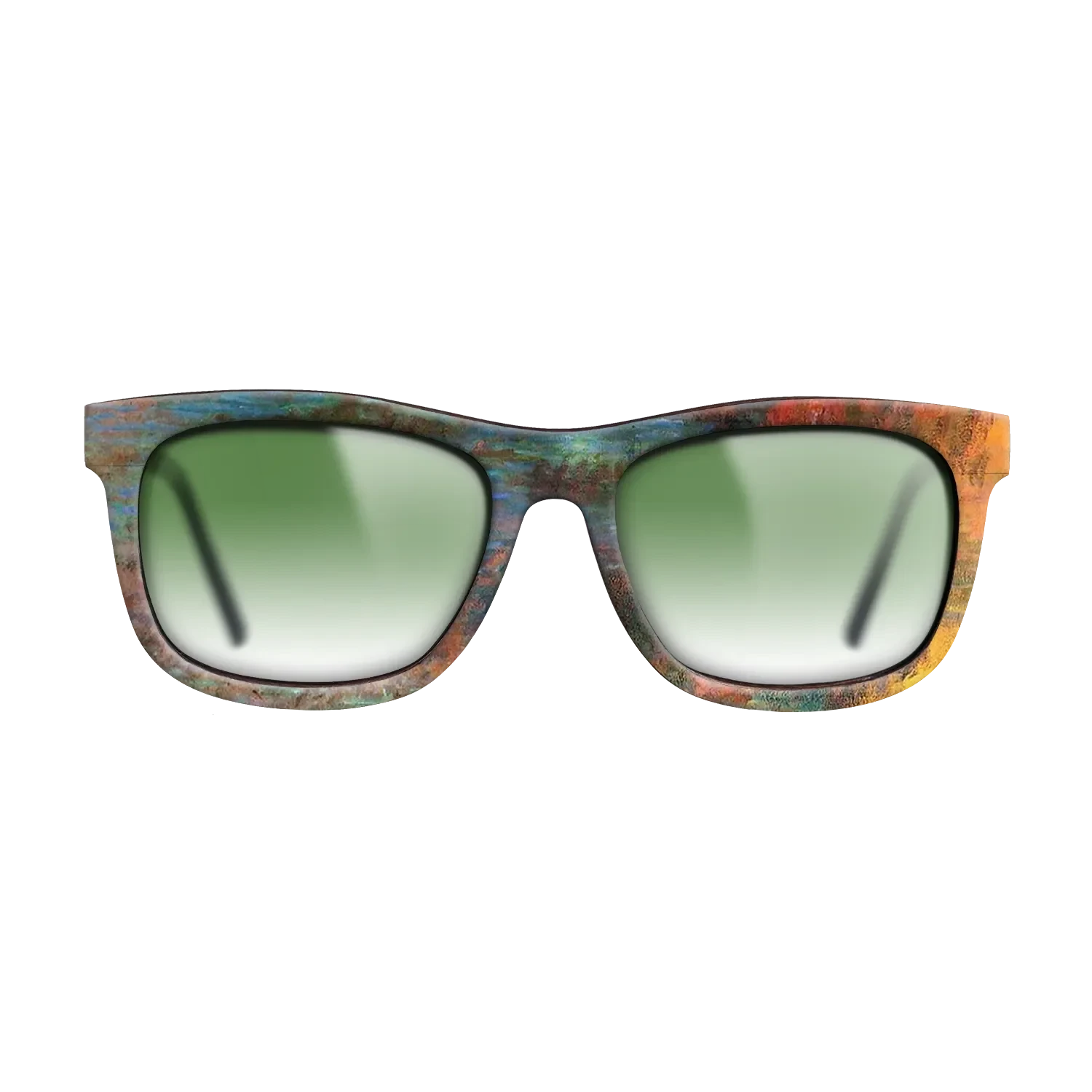 Oil Painting on Straight Grain Walnut: Rococo - Water Lily Pond, Evening (left panel), 1920 - 1926 - Claude Monet - The Hero - Square - 1438 - SIRIS wood optic