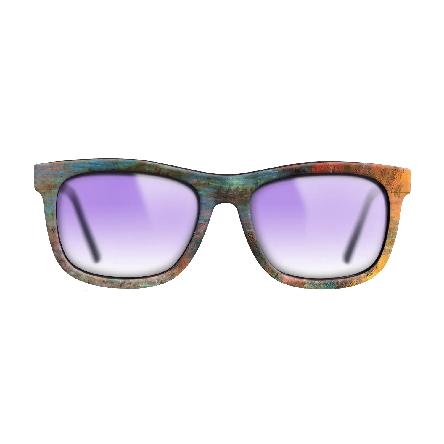 Oil Painting on Straight Grain Walnut: Rococo - Water Lily Pond, Evening (left panel), 1920 - 1926 - Claude Monet - The Hero - Square - 1438 - SIRIS wood optic